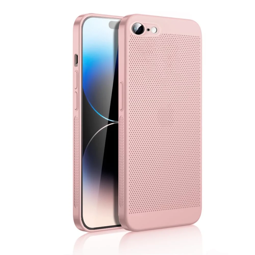 DL3 Mobilak Heat-Dissipation Hard PC Case with Built-In Camera Lens Protector for iPhone 7 / 8, iPhone SE 2022, SE 2020 - Pink