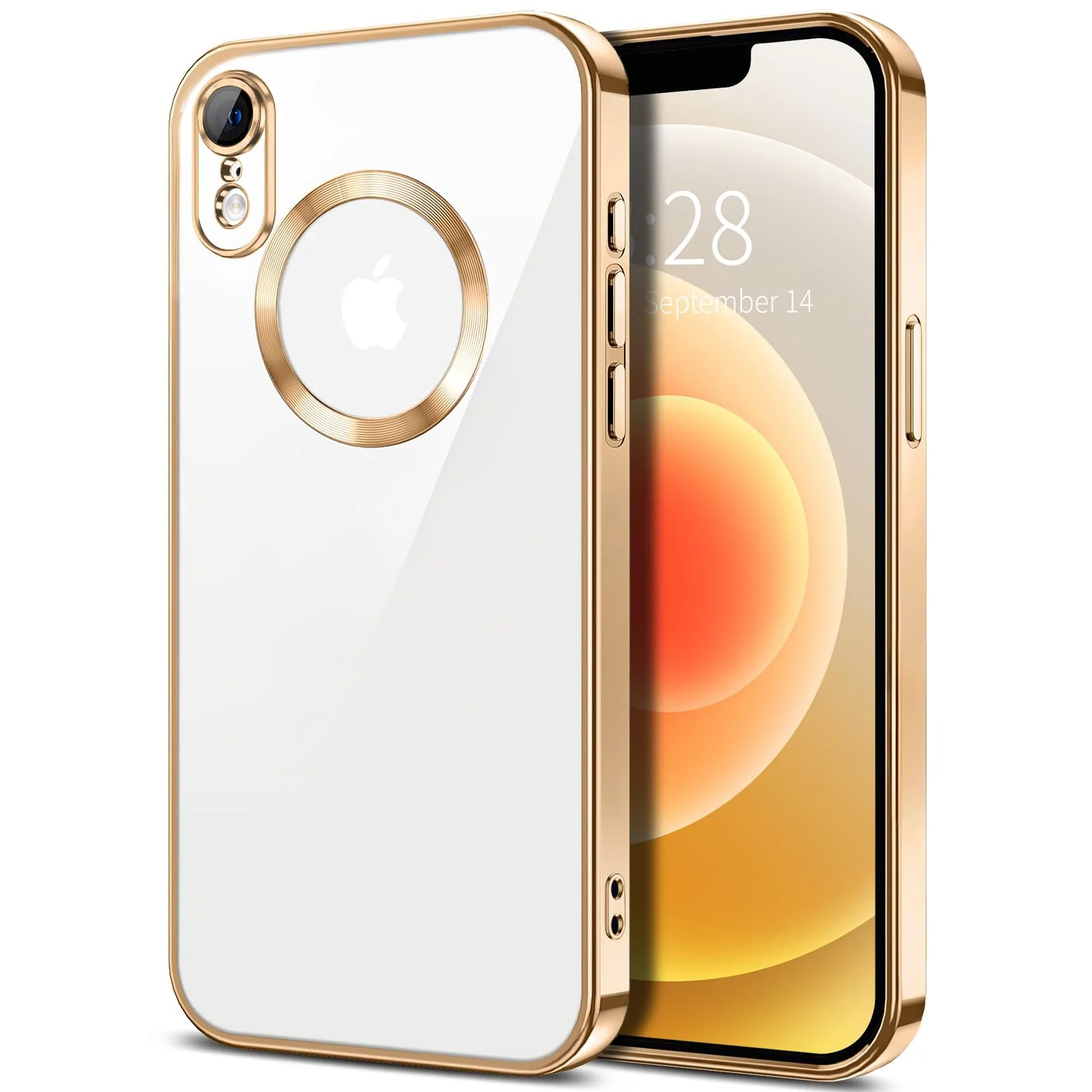 DL3 Mobilak Plated-Edge TPU Protective Case with Camera Protection for iPhone XR - Gold