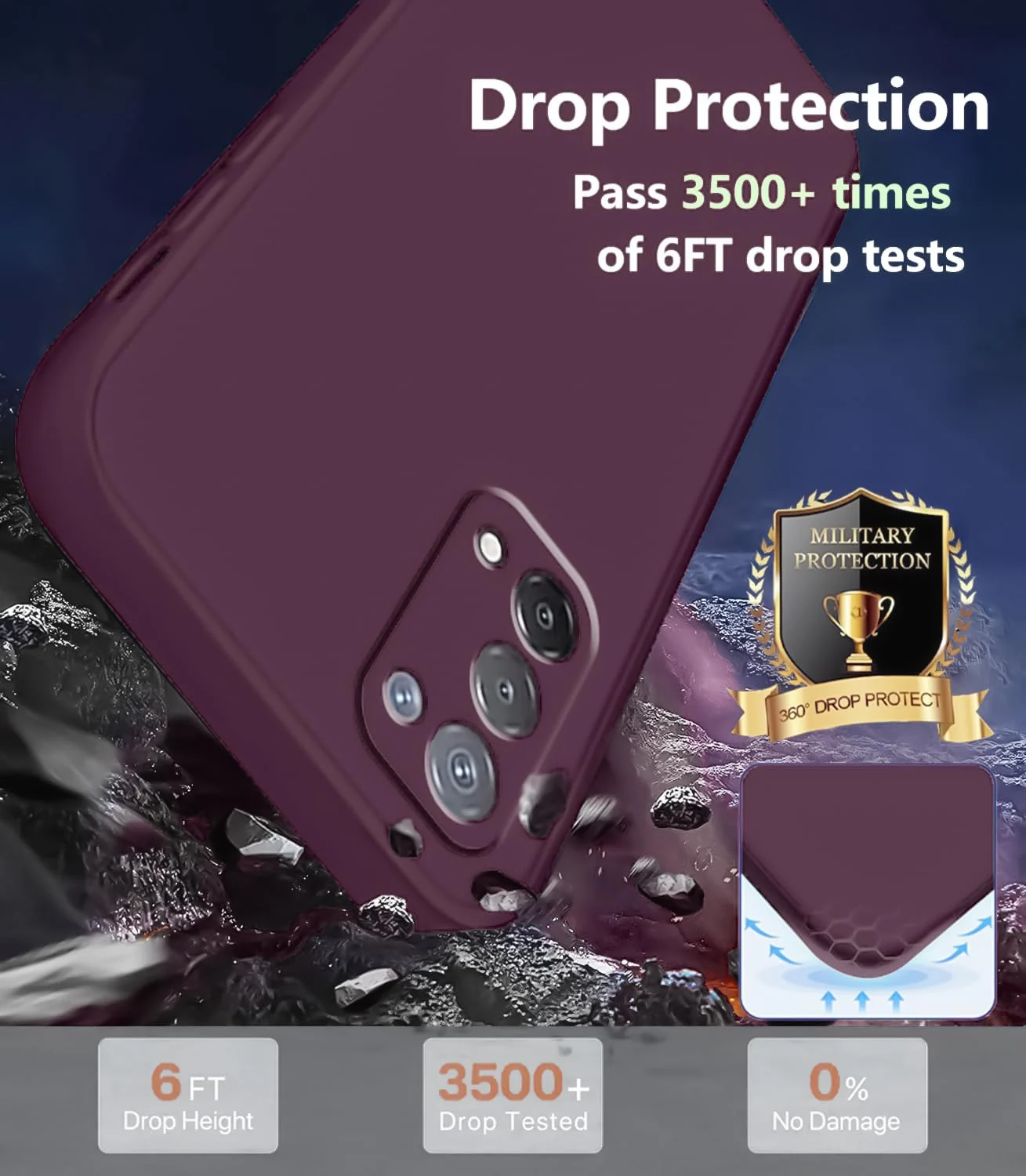 DL3 Mobilak Liquid Silicone Protective Case with Soft Microfiber Lining with Full Camera Protection for realme 7 Pro - Wine Red