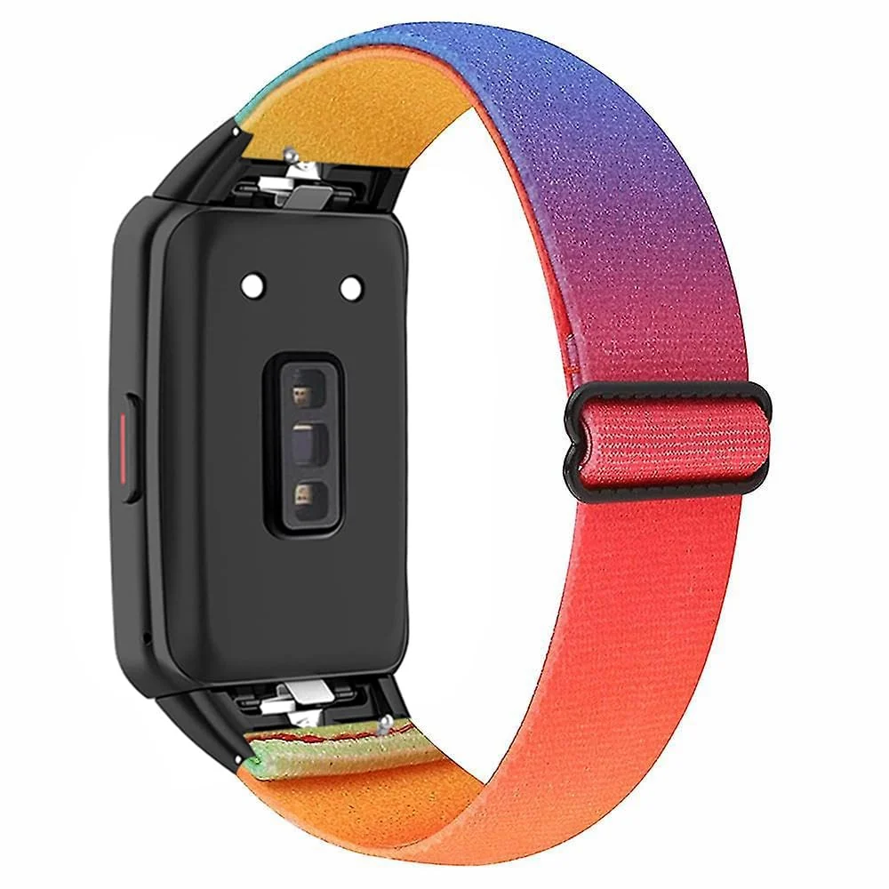 DL3 Mobilak Elastic Straps Compatible with Honor Band 6/Huawei Band 6 Pro/Huawei Band 6 Men Women, Adjustable Stretchy Bracelets Sport Nylon Replacement Bracelet - Black