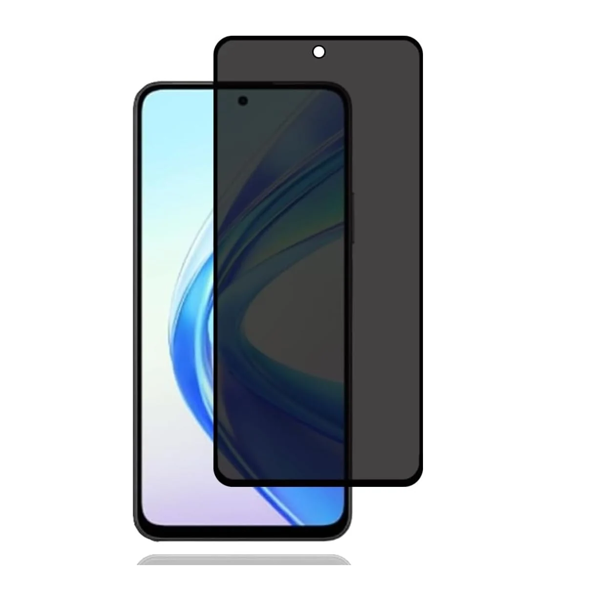 DL3 Mobilak Honor X7b Privacy Screen Protector, Anti-Spy 9H Hardness Tempered Glass Film [Case Friendly] [Bubble Free] - Black