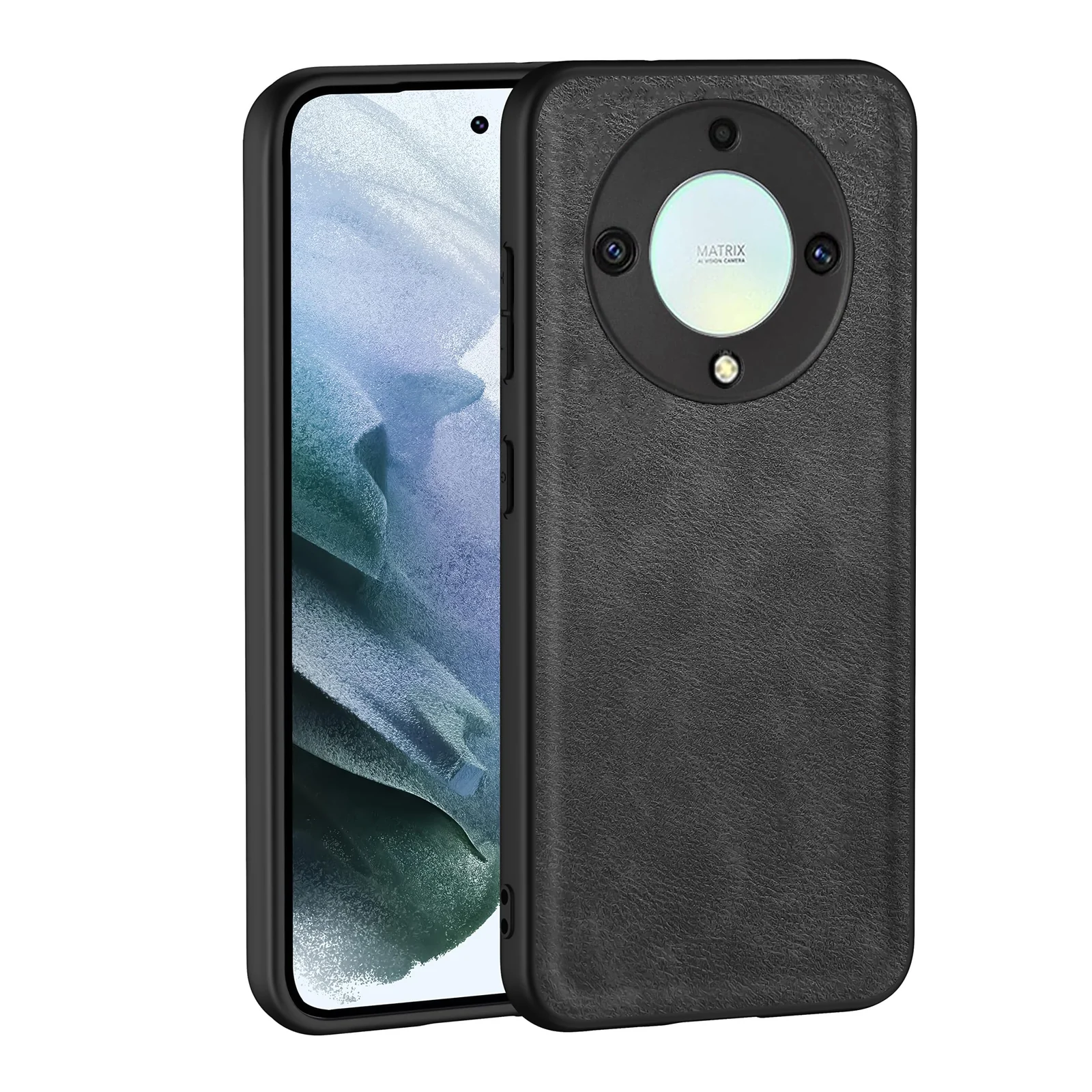 Dl3 Mobilak Case for Honor X9a 5G / Honor Magic 5 Lite Leather Case,Anti-Drop, Anti-Shock, Non-Slip Texture,Simple Cell Phong Cover for Honor X9a 5G / Honor Magic 5 Lite (Brown)