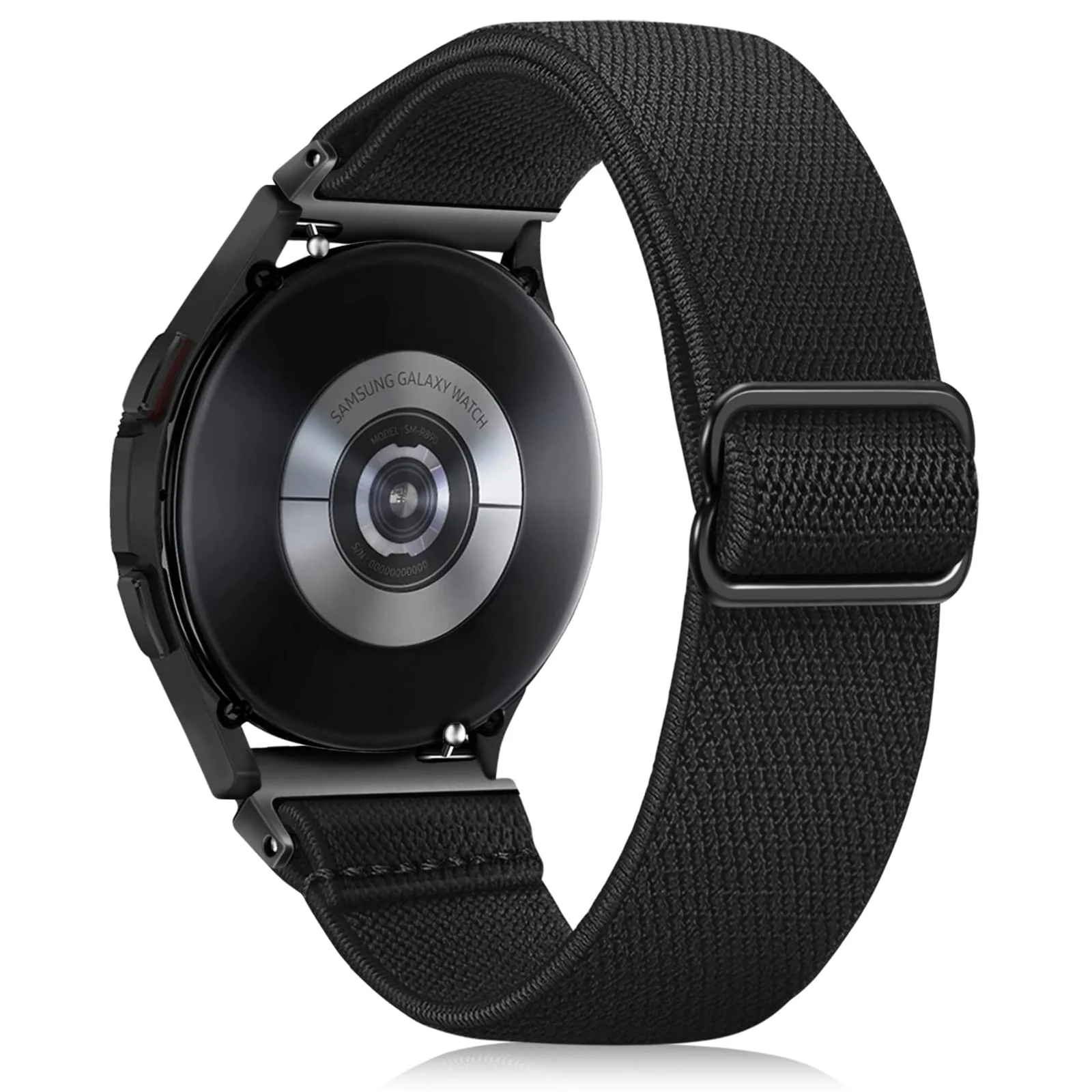 DL3 MOBILAK Strap Nylon Loop 22MM Band For Xiaomi Redmi Watch 5 Active/5 Lite Compatible with Samsung Galaxy Watch 3 45mm/Watch 46mm/Gear S3/Huawei watch GT5 GT4 GT3 GT2 GT 46MM/GT2E/GT2 GT3 - Black