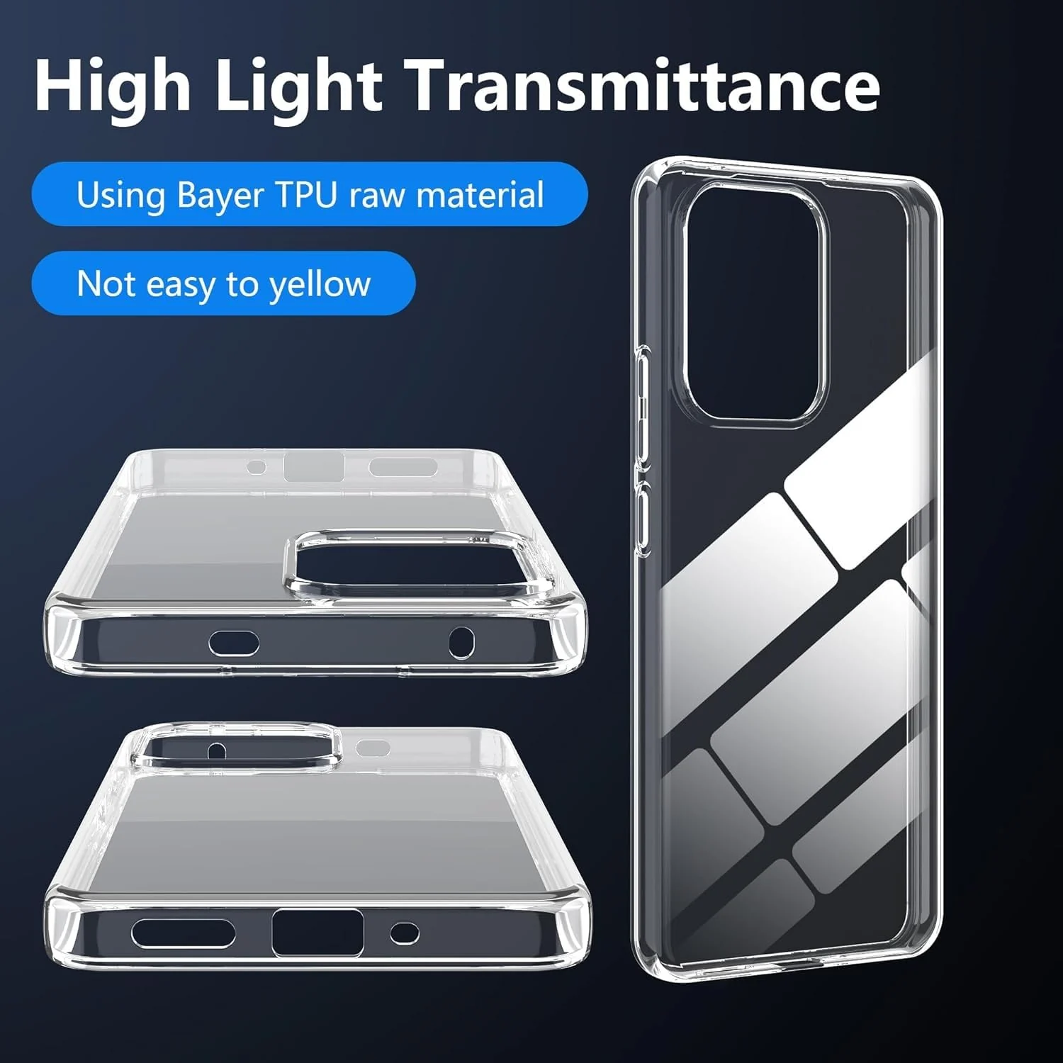 DL3 Mobilak Case Compatible with OPPO Reno 13F 4G/5G Case Crystal Soft TPU Gel Case Flexible Silicone Anti-Scratch TPU Cover - Clear