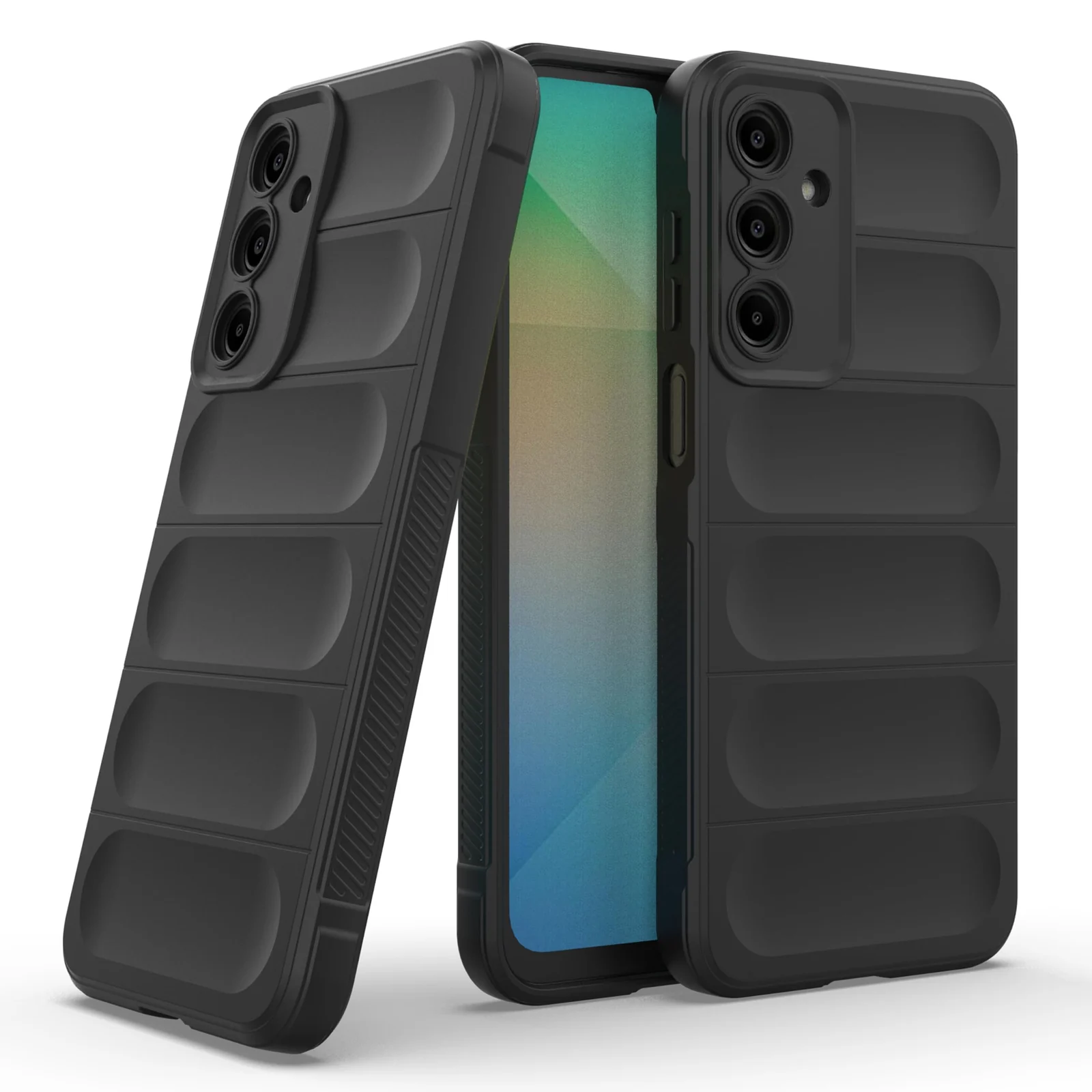DL3 Mobilak Silicone Case for Samsung Galaxy A05s Heavy Duty Protective [Slim Fit] Shockproof Soft Flexible Protective Design Shock-Absorption TPU Cover With Camera Protection - Black