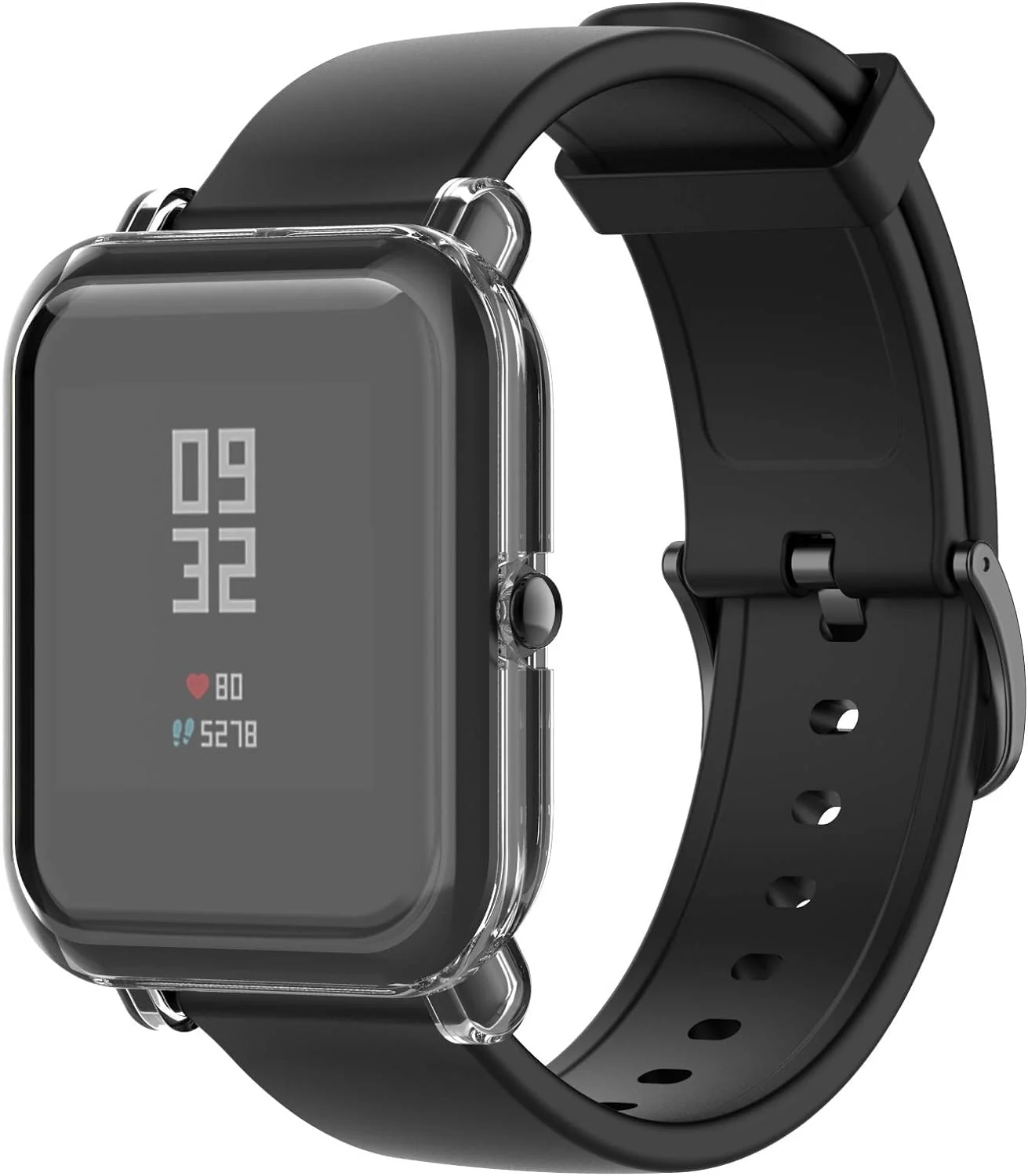 DL3 Mobilak Case Compatible with Amazfit GTS 2 Mini/Bip U Pro/Bip S/Bip Lite Case All-Around Screen Protector Watch Soft TPU Shockproof Cover Slim Guard Thin Bumper Shell Protector - Clear