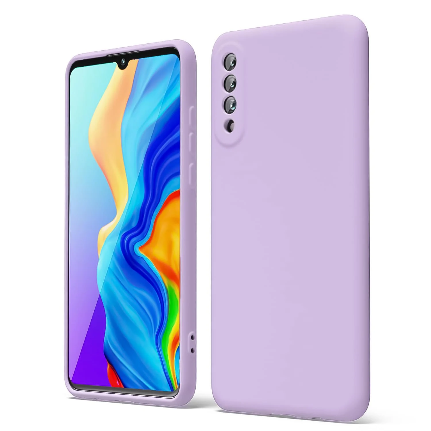 DL3 Mobilak Liquid Silicone Protective Case with Soft Microfiber Lining with Full Camera Protection for Xiaomi Mi 9 - Lavender