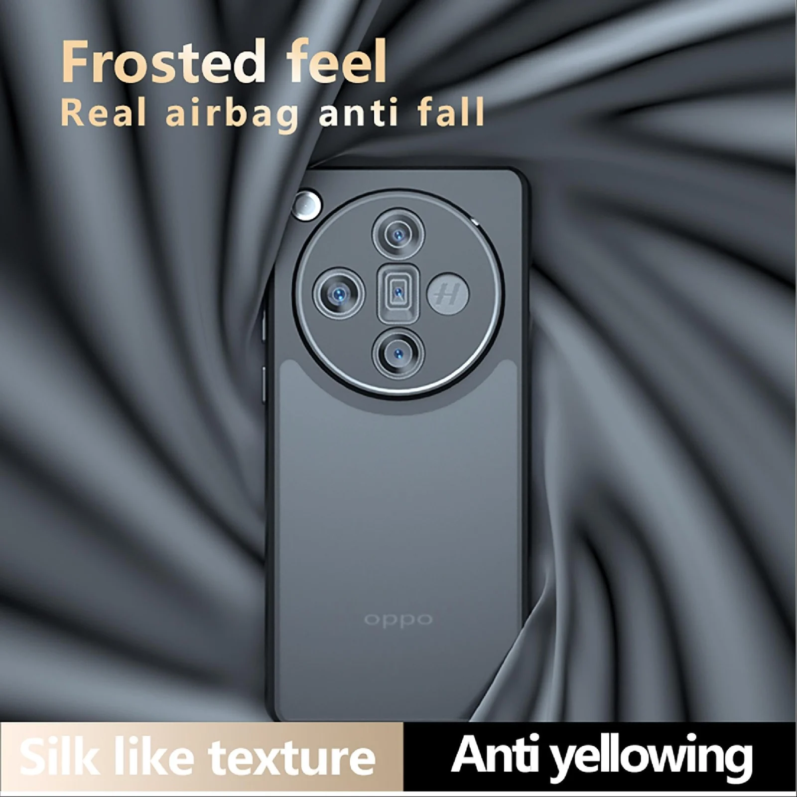 DL3 Mobilak Clear PC and TPU Protective Case for OPPO Find X7 5G with Camera Protection and Military-Grade Protection - Black