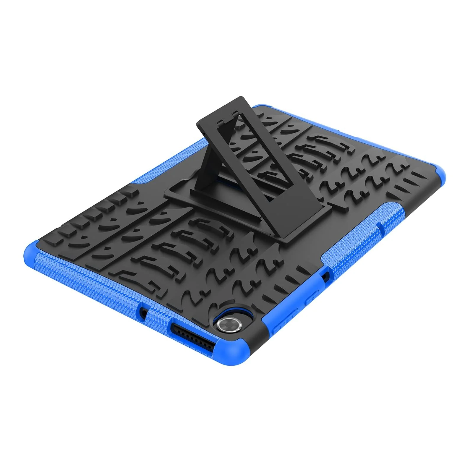 "DL3 Mobilak Case For Lenovo Tab M10 FHD Plus 10.3"" [2nd Gen] 2020 (TB-X606F/X) / K10 2021 (TB-X6C6F), Hybrid Rugged Armor Heavy Duty 2 in 1 TPU + PC Dual Layer Shockproof Case with Kickstand - Blue"