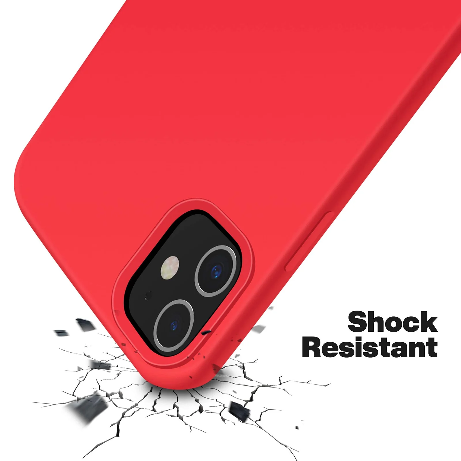 DL3 Mobilak Compatible with iPhone 11 (6.1 Inch) Case, Liquid Silicone Case, Full Body Protective Cover, Shockproof, Slim Phone Case, Anti-Scratch Soft Microfiber Lining - Red