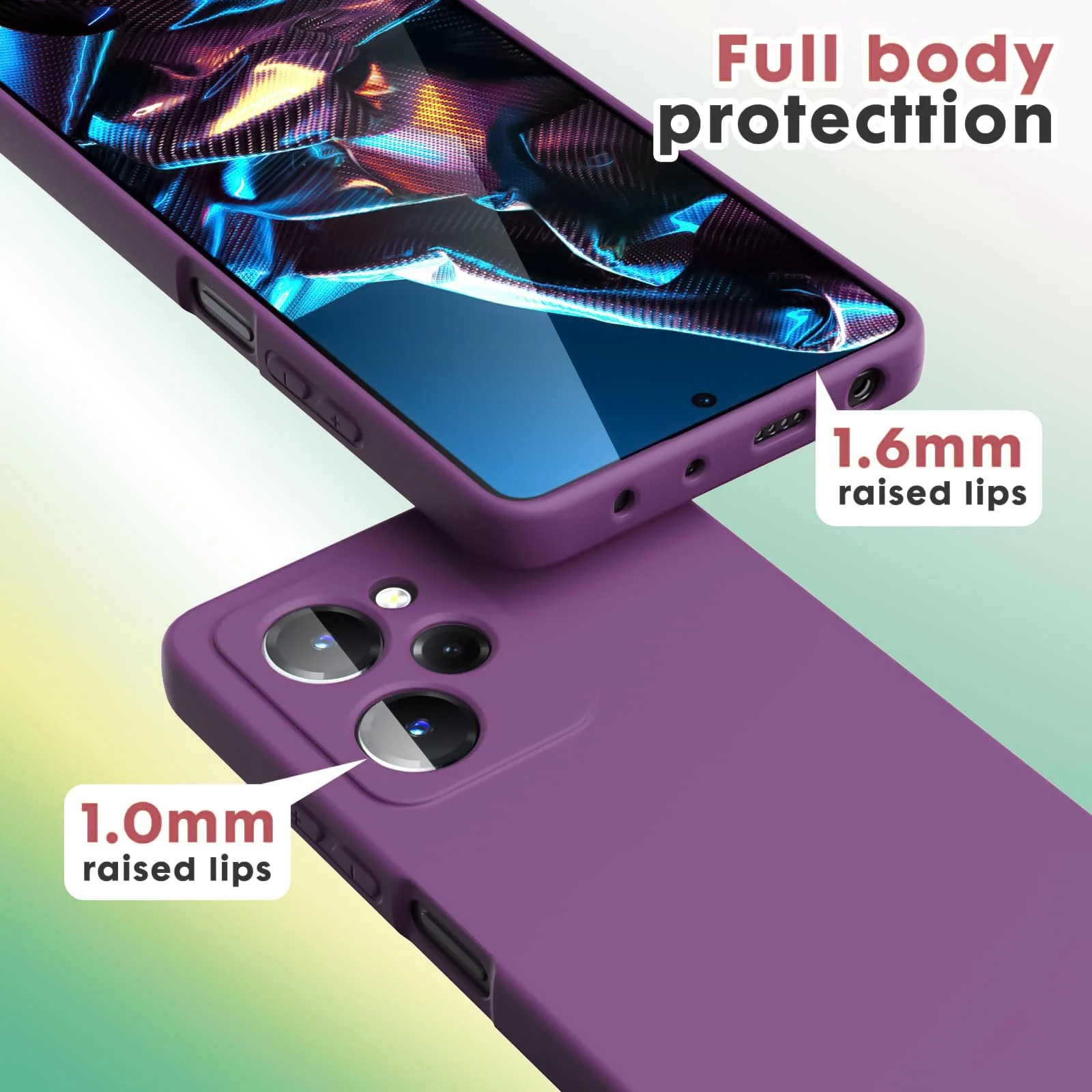 DL3 Mobilak Soft Silicone Gel Bumper Case for POCO X5 Pro 5G - Violet