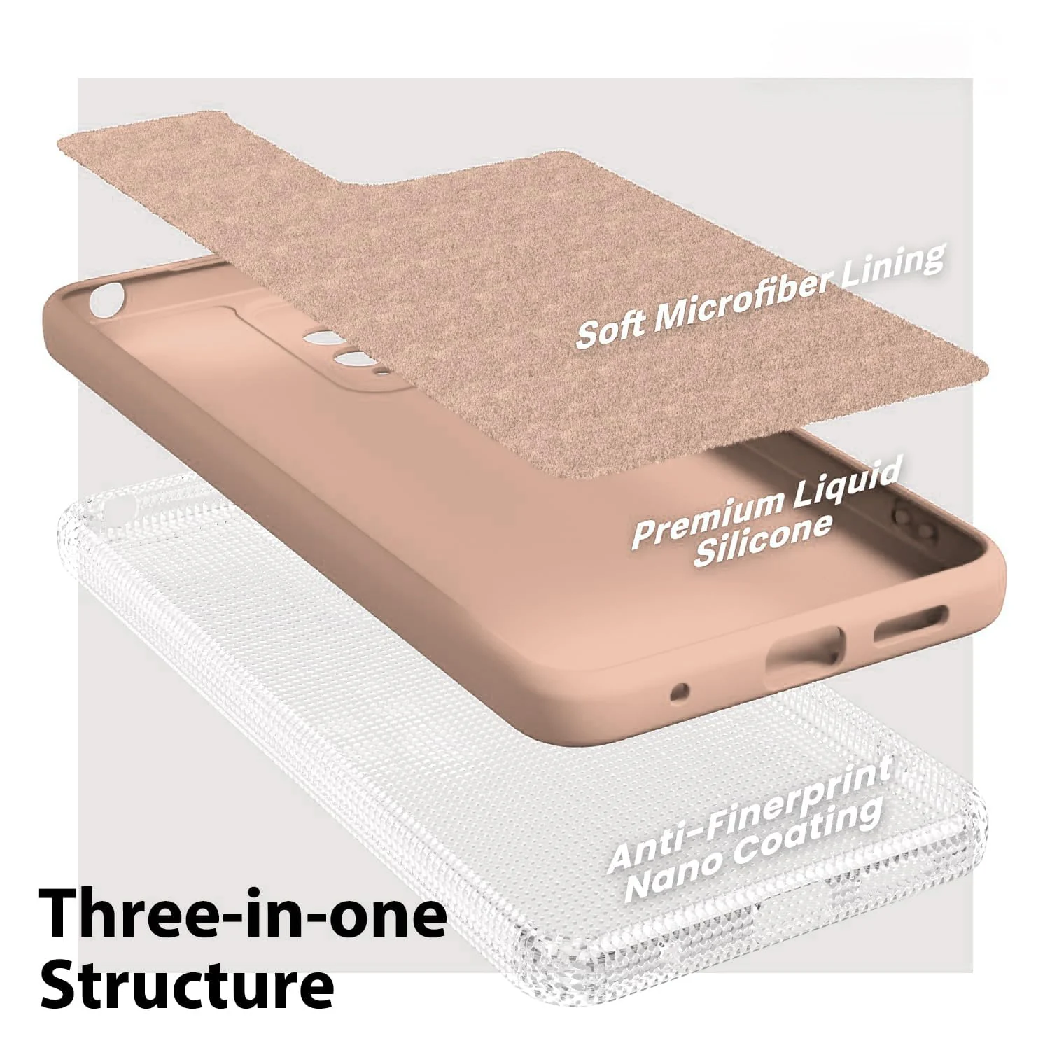 DL3 Mobilak Liquid Silicone Protective Case with Soft Microfiber Lining with Full Camera Protection for OPPO Reno 8 4G / Reno 7 4G / F21 Pro 4G / F21S Pro 4G - Light Orange