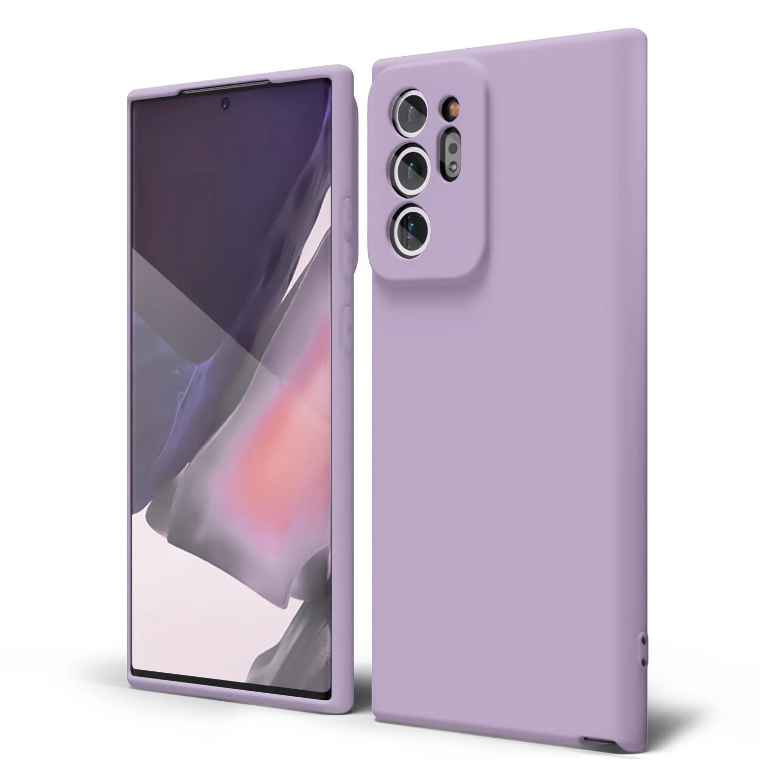 DL3 Mobilak Silicone Protective Case for Samsung Galaxy Note 20 Ultra, Shock-absorbing protection, Scratch-resistant surface, Soft microfiber lining - Lavender