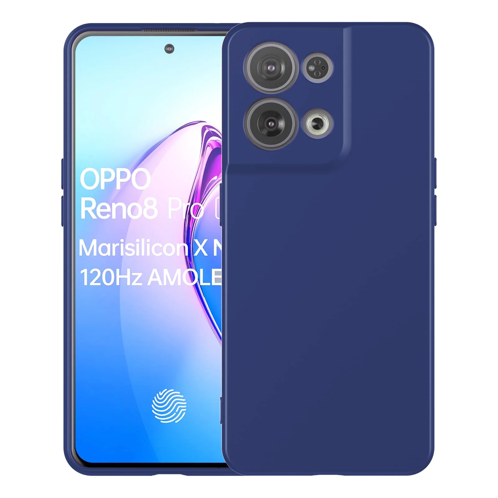 Dl3 Mobilak Compatible with Oppo Reno 8 Pro 5G / Reno8 Pro+ Plus 5G Case, Liquid Silicone Case, Full Body Camera Protective Cover, Shockproof, Slim Phone Case, Soft Microfiber Lining - Black