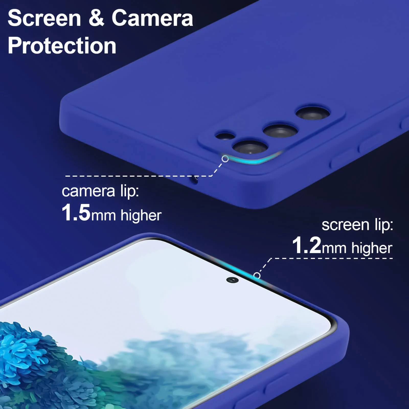 DL3 Mobilak Compatible with Samsung Galaxy S20 FE Case, Liquid Silicone Case, Full Body Camera Protective Cover, Shockproof, Slim Phone Case, Soft Microfiber Lining Case - Pepsi
