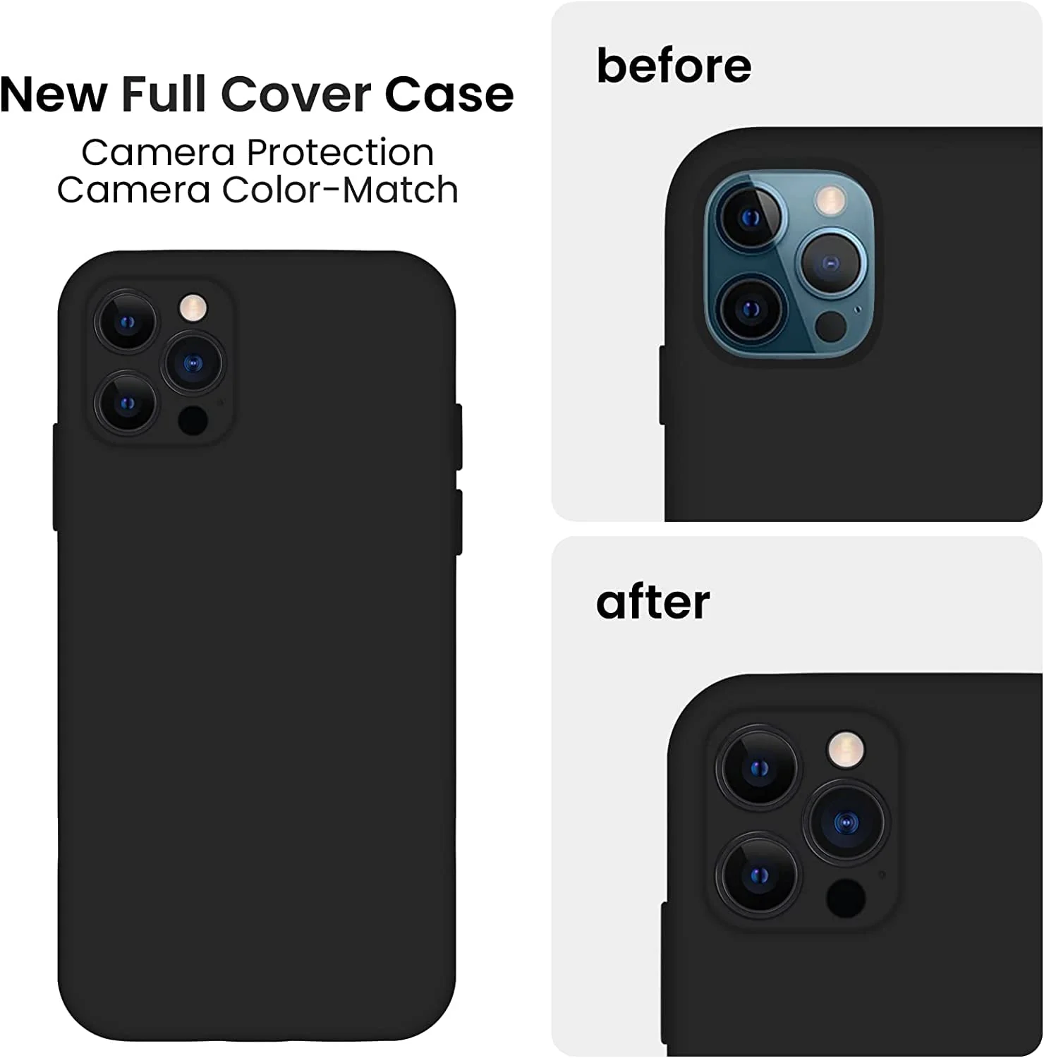 DL3 Mobilak Liquid Silicone Case for iPhone 11 Pro (5.8 Inch), Camera protection, Anti-fingerprint finish - Black