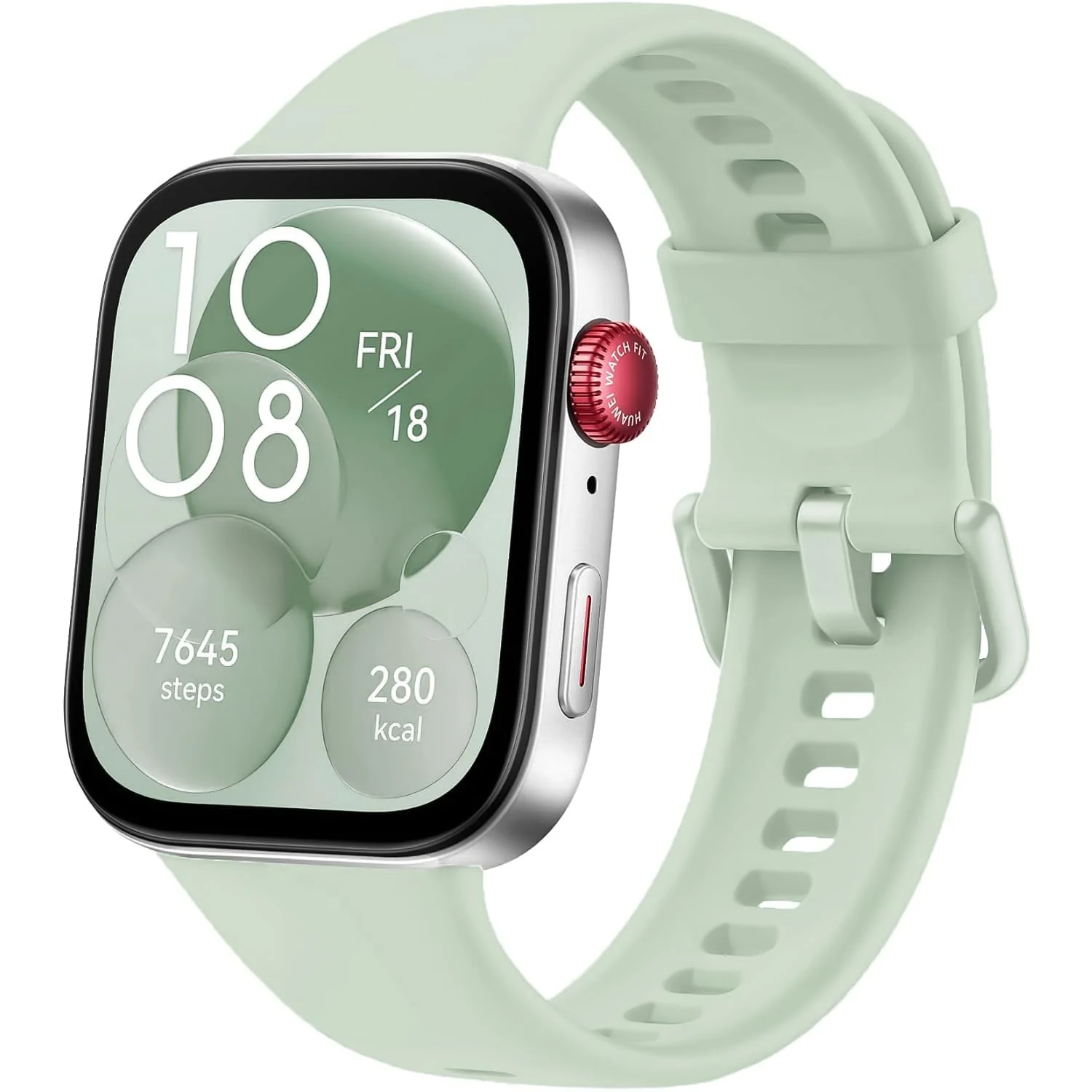 DL3 Mobilak Silicone Bracelet for Huawei Watch Fit 3/Watch Fit 4 Pro/Fit 4 Strap, Soft Silicone Sport Replacement Strap for Women/Men, Adjustable Waterproof Sports Band - Mint Green