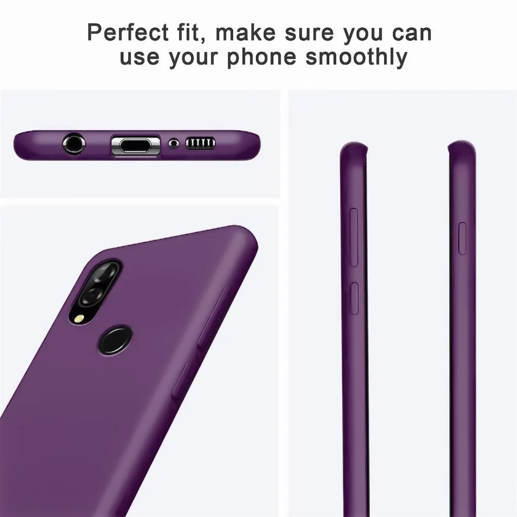 DL3 Mobilak Soft Silicone Protective Case for Huawei nova 3i with Microfiber Lining and Shockproof Design - Violet