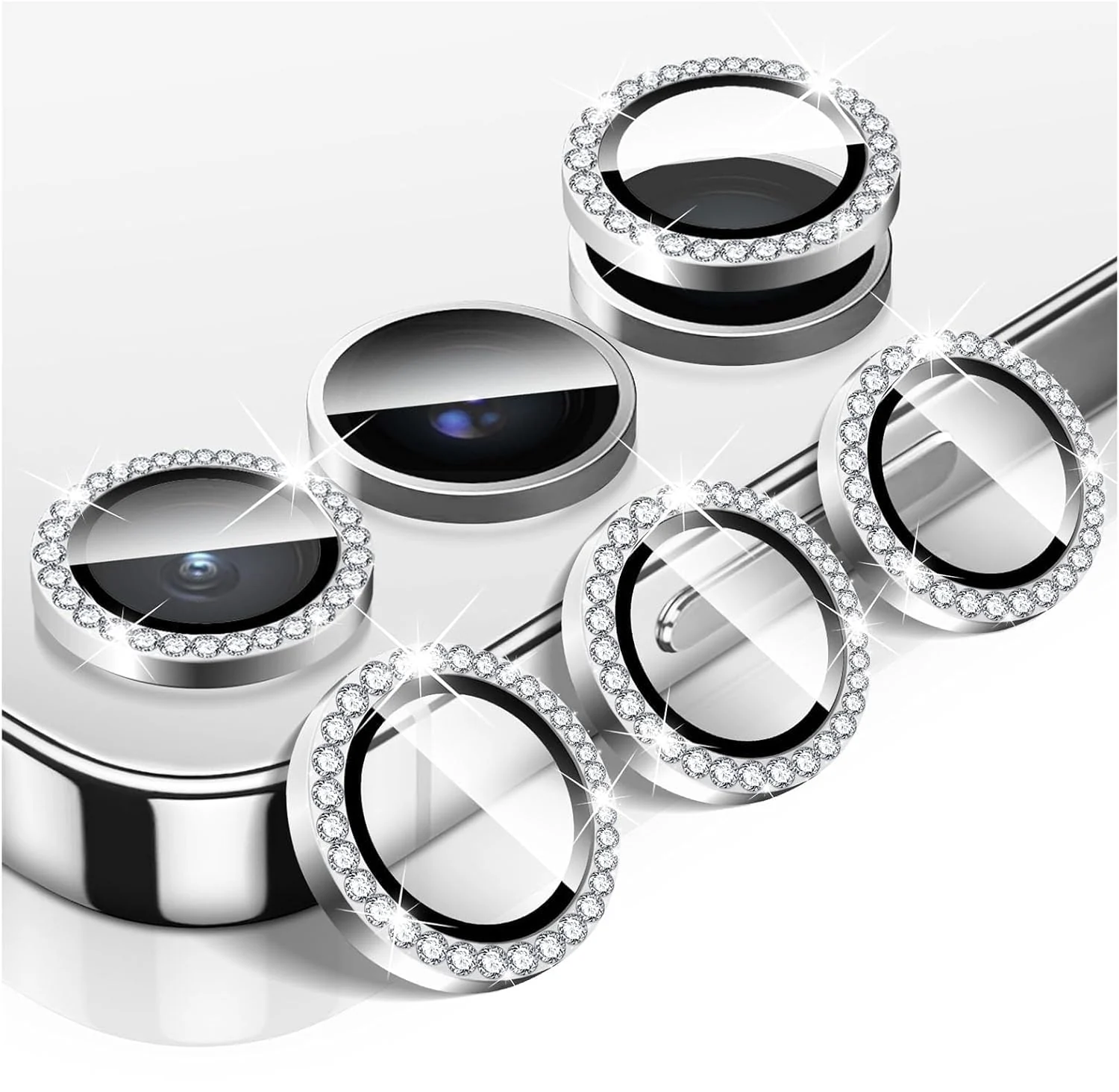 DL3 MOBILAK Individual Ring Camera Lens Protector for Samsung Galaxy S26 Ultra, Diamond Silver