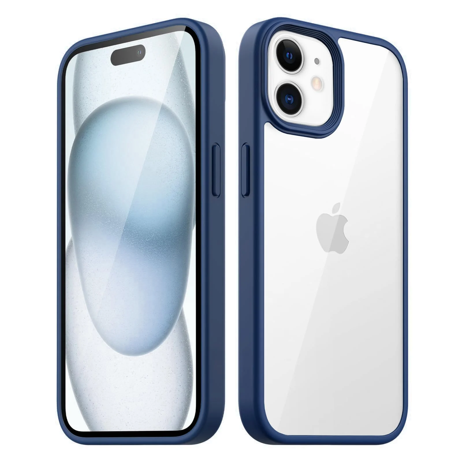 DL3 Mobilak Clear PC and TPU Protective Case for iPhone 11 with Shockproof Design and Anti-Yellowing Design - Blue