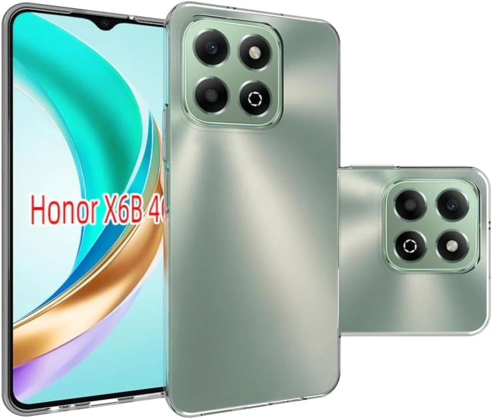DL3 Mobilak Case Compatible with Honor X6b, Case Crystal Soft TPU Gel Case Flexible Silicone Anti-Scratch Camera Protection TPU Cover - Clear