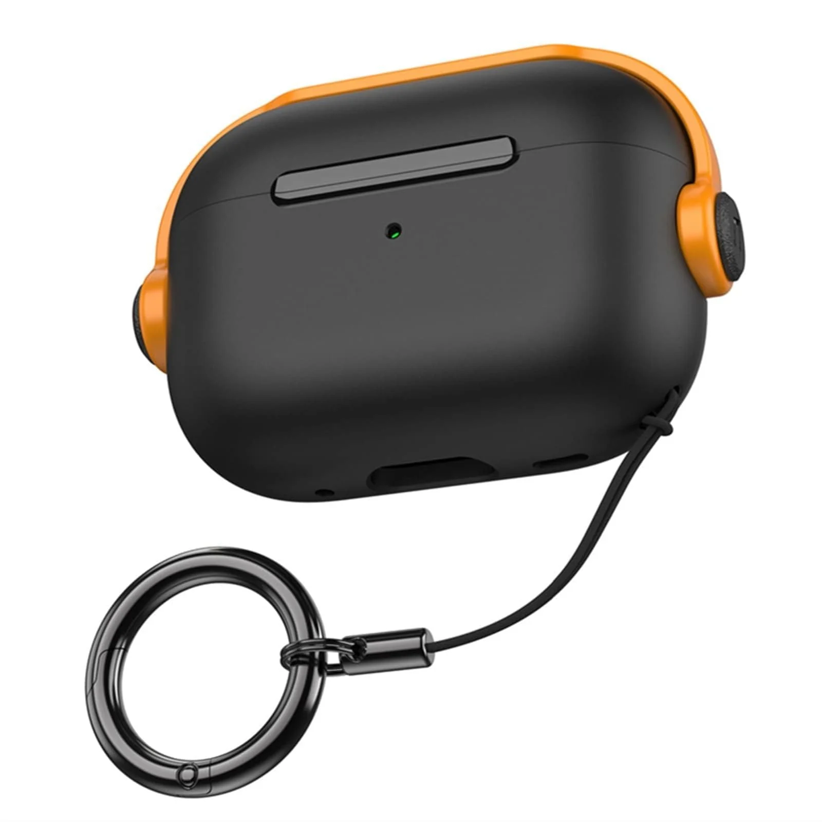 DL3 Mobilak Protective Case for AirPods Pro 3 (2025) [With Closure Lid] [Front LED Visible] [With Wrist Strap] Skin Case Compatible with (2025) AirPods Pro 3 - Black Yellow