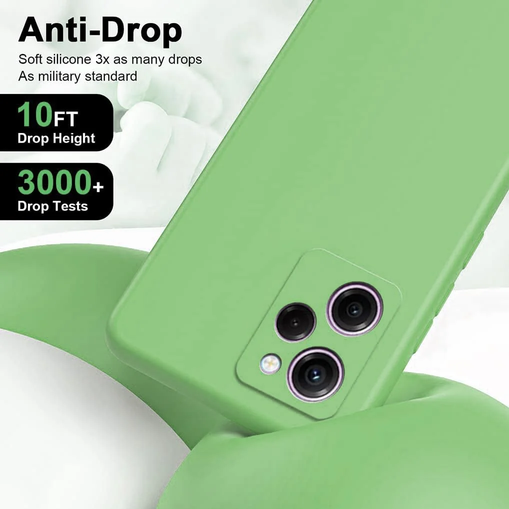 DL3 Mobilak Silicone Protective Case for POCO X5 Pro 5G, Shock-absorbing protection, Scratch-resistant surface, Soft microfiber lining - Light Green