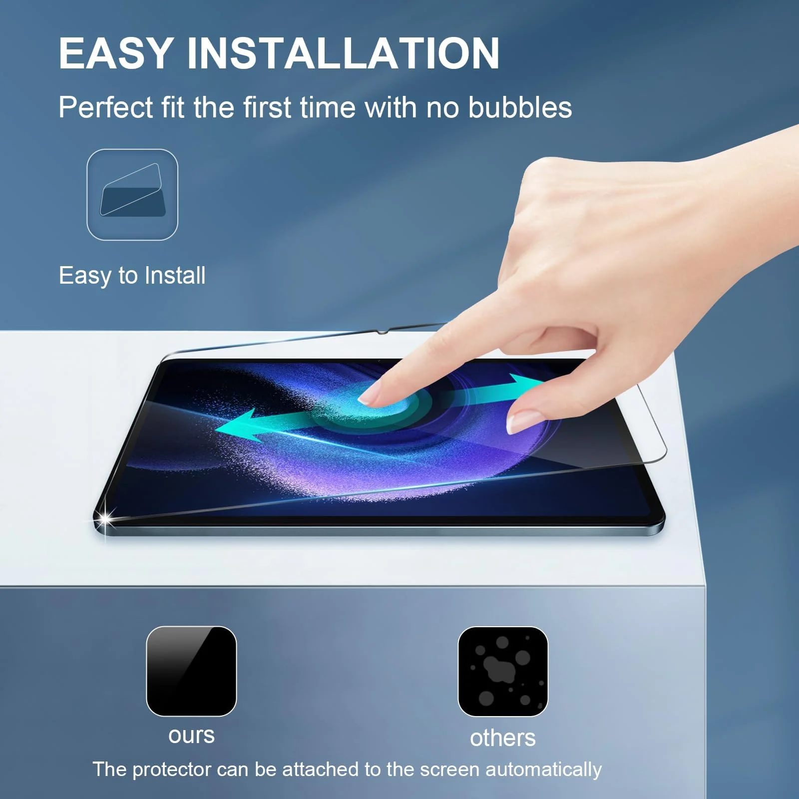 DL3 Mobilak Screen Protector For Xiaomi Pad 6/Xiaomi Pad 6 Pro Tempered Glass Film [HD Crystal ] [Easy Installation] [Scratch Resistant] [9H Hardness] - Clear