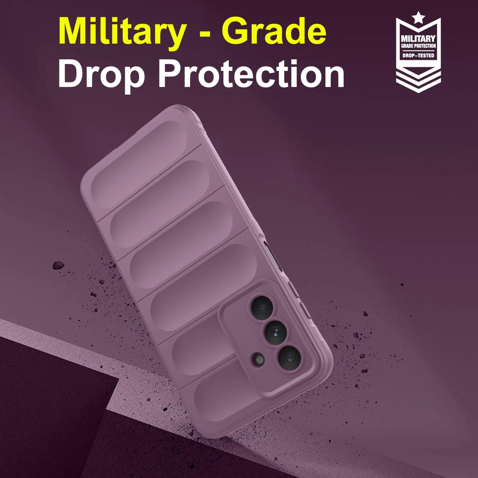 DL3 Mobilak Soft Silicone Protective Case for Samsung Galaxy A26 with Camera Protection and Shockproof Design - Purple