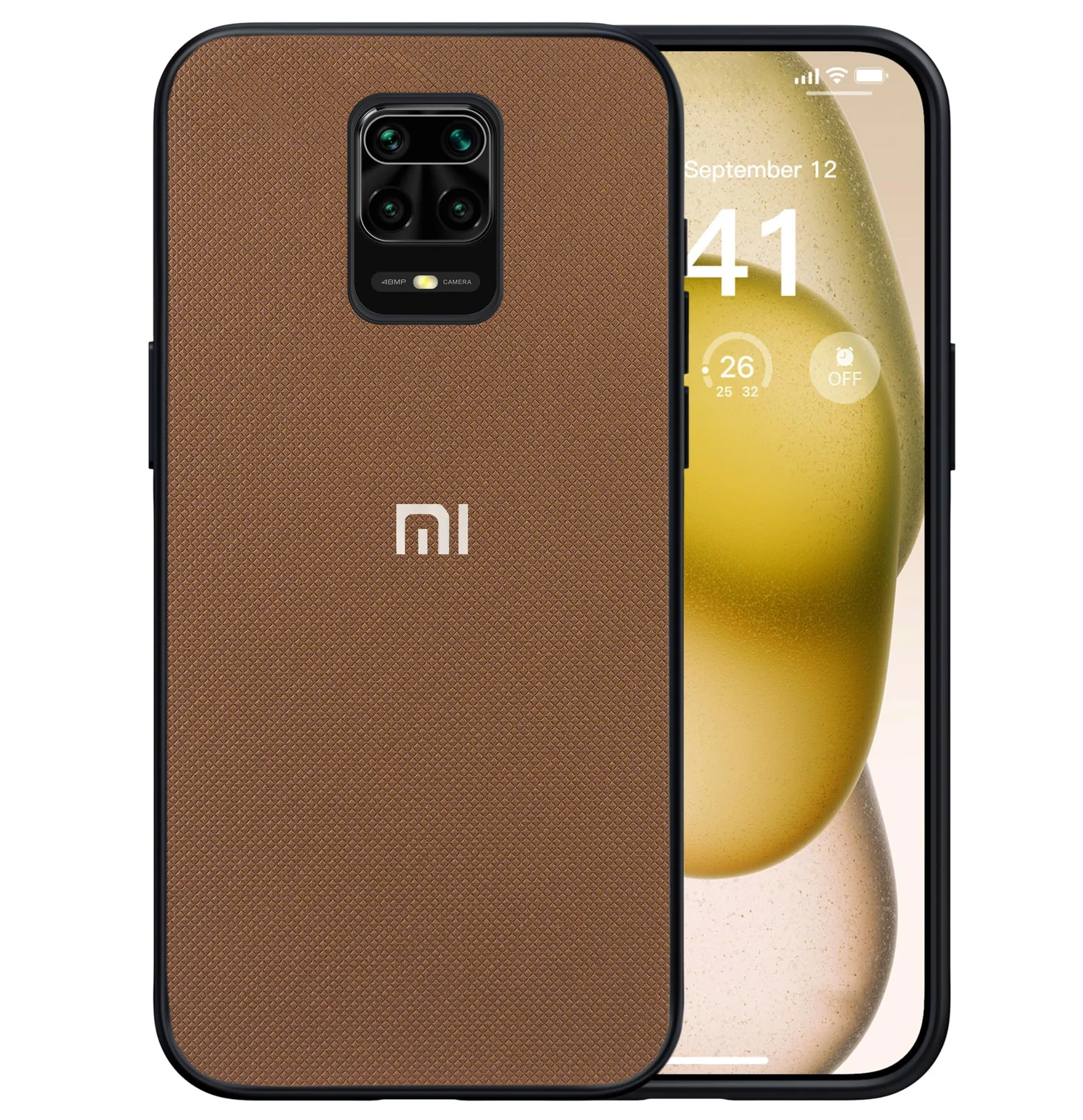 DL3 Mobilak PC and TPU Protective Case for Xiaomi Mi Redmi Note 9S / Redmi Note9 Pro / Redmi Note 9 Pro Max with Camera Protection and Shockproof Design - Brown