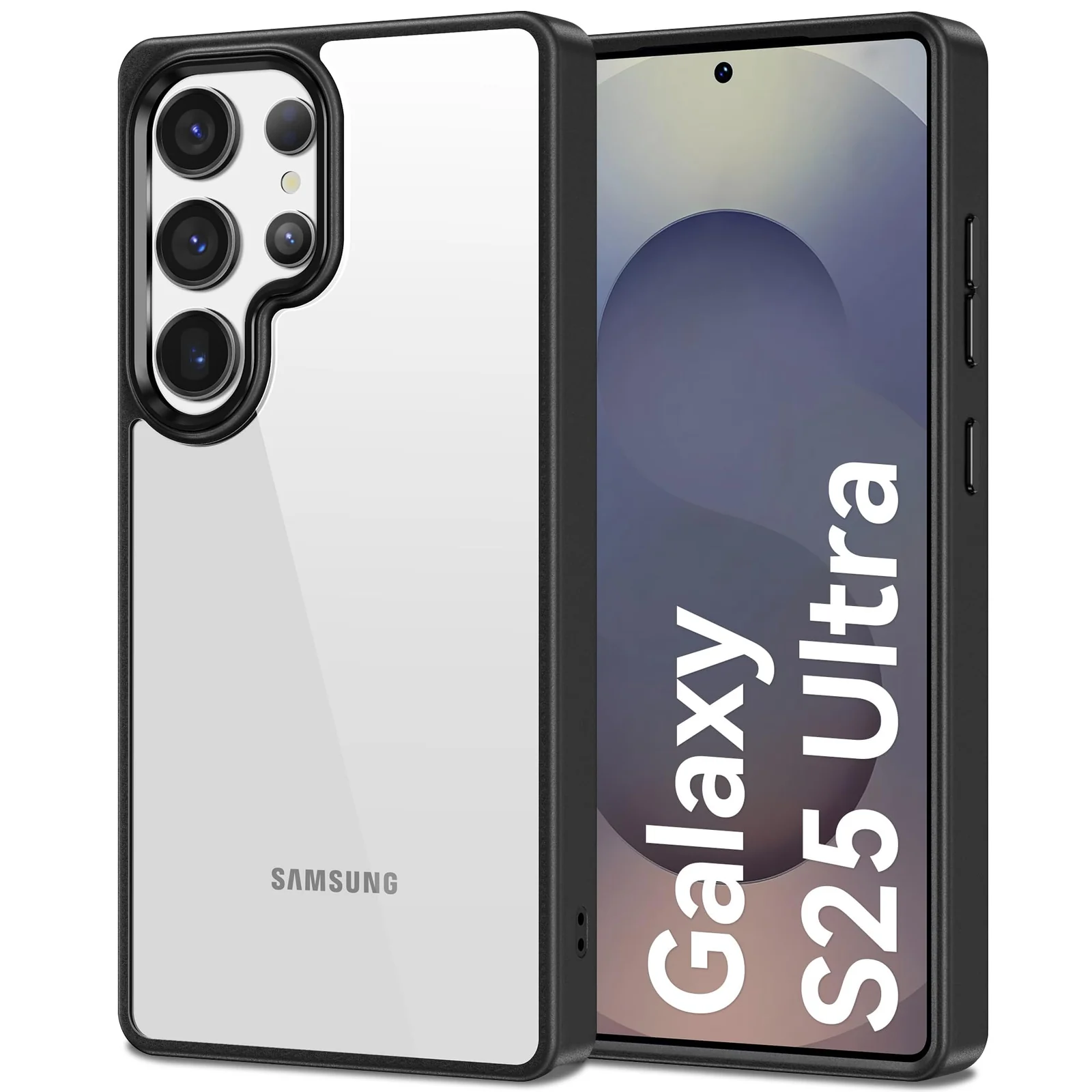DL3 Mobilak Protective Phone Case for Samsung Galaxy S25 Ultra, Supports wireless charging, Shock-absorbing protection, Scratch-resistant surface - Black