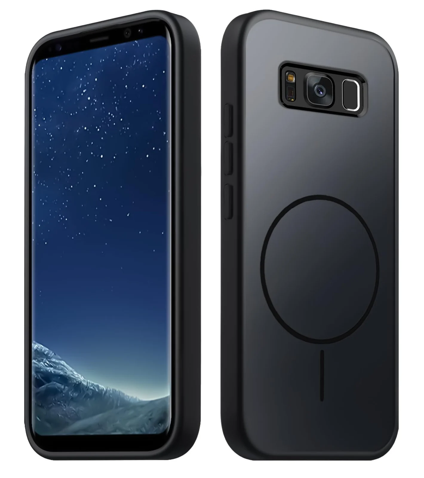 Dl3 Mobilak Case For Samsung Galaxy A07 4G Translucent Matte PC Back & Soft TPU Edge, [Not Compatible with MagSafe] Anti-Scratch Shockproof Protective Cover with Full Camera Protection - Black