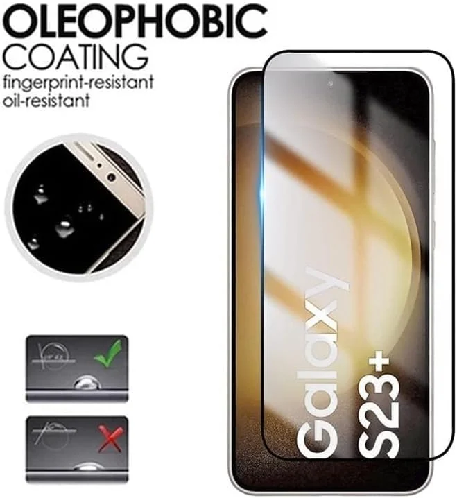 DL3 Mobilak Screen Protector for Samsung Galaxy S23 Plus, Tempered Glass Screen Saver Premium HD Protective, Scratch Resistant, NO-Bubble, 9H Hardness, Full Coverage Film - Clear
