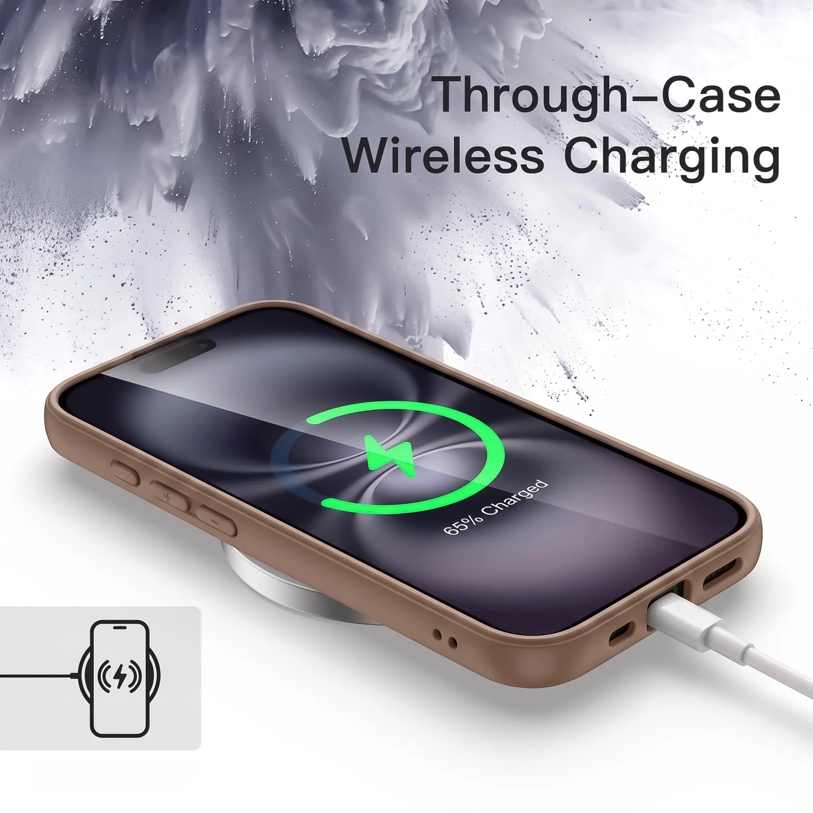 DL3 Mobilak Clear Protective Case for iPhone 16 - Desert Brown