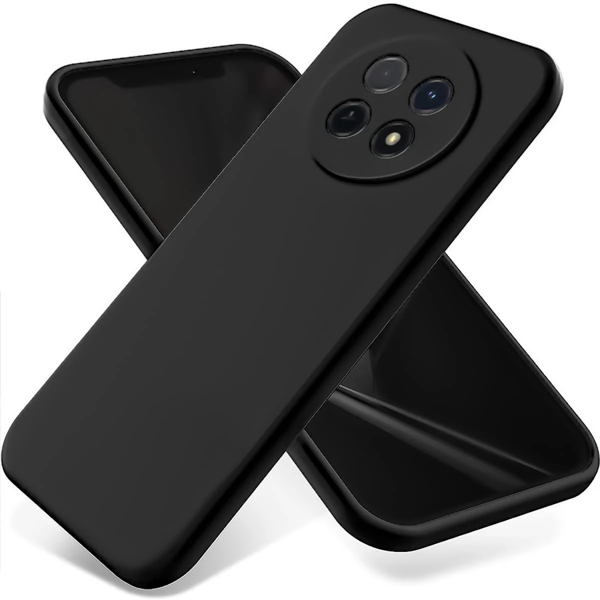 DL3 Mobilak Soft Silicone Protective Case for Huawei Nova Y91 4G / Huawei Enjoy 60X 4G with Microfiber Lining and Shockproof Design - Black
