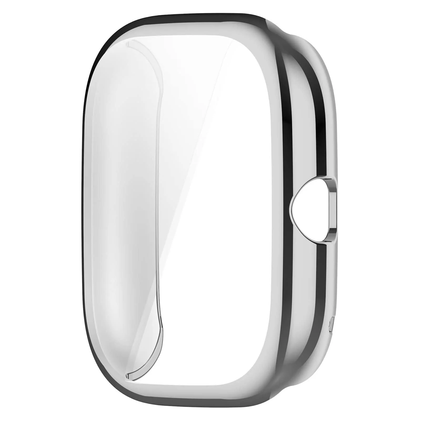DL3 Mobilak Case Compatible with Amazfit GTS 4 Mini (Not for GTS4) Case All-Around Screen Protector Watch Soft TPU Shockproof Cover Slim Guard Thin Bumper Shell Protector - Silver