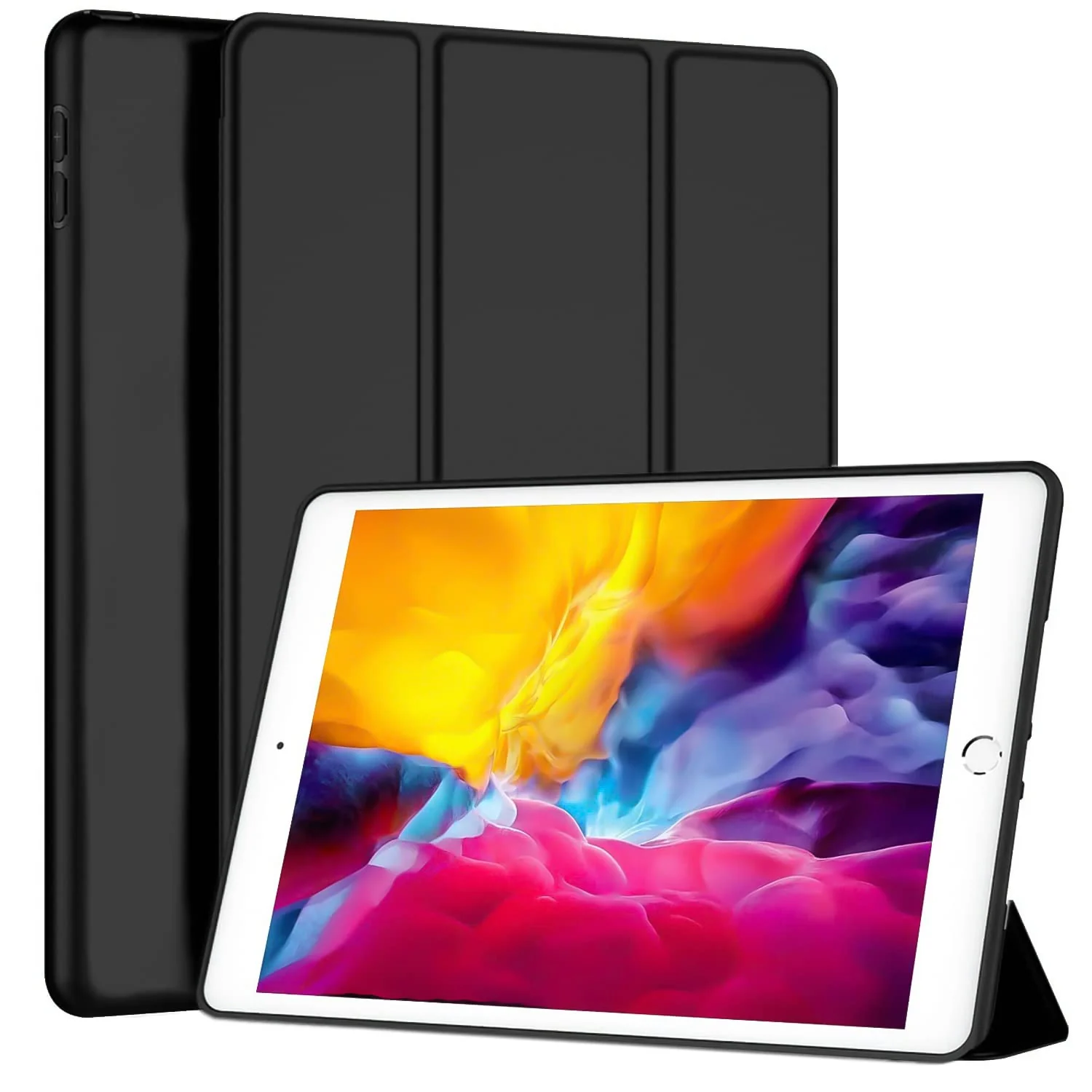 DL3 Mobilak Case Compatible with Samsung Galaxy Tab A 10.1 2016 (SM-T580 / T585, Not for 2019 Model), Smart Cover Soft Baby Skin Silicone Back and Full Body Protection, Auto Wake/Sleep - Black