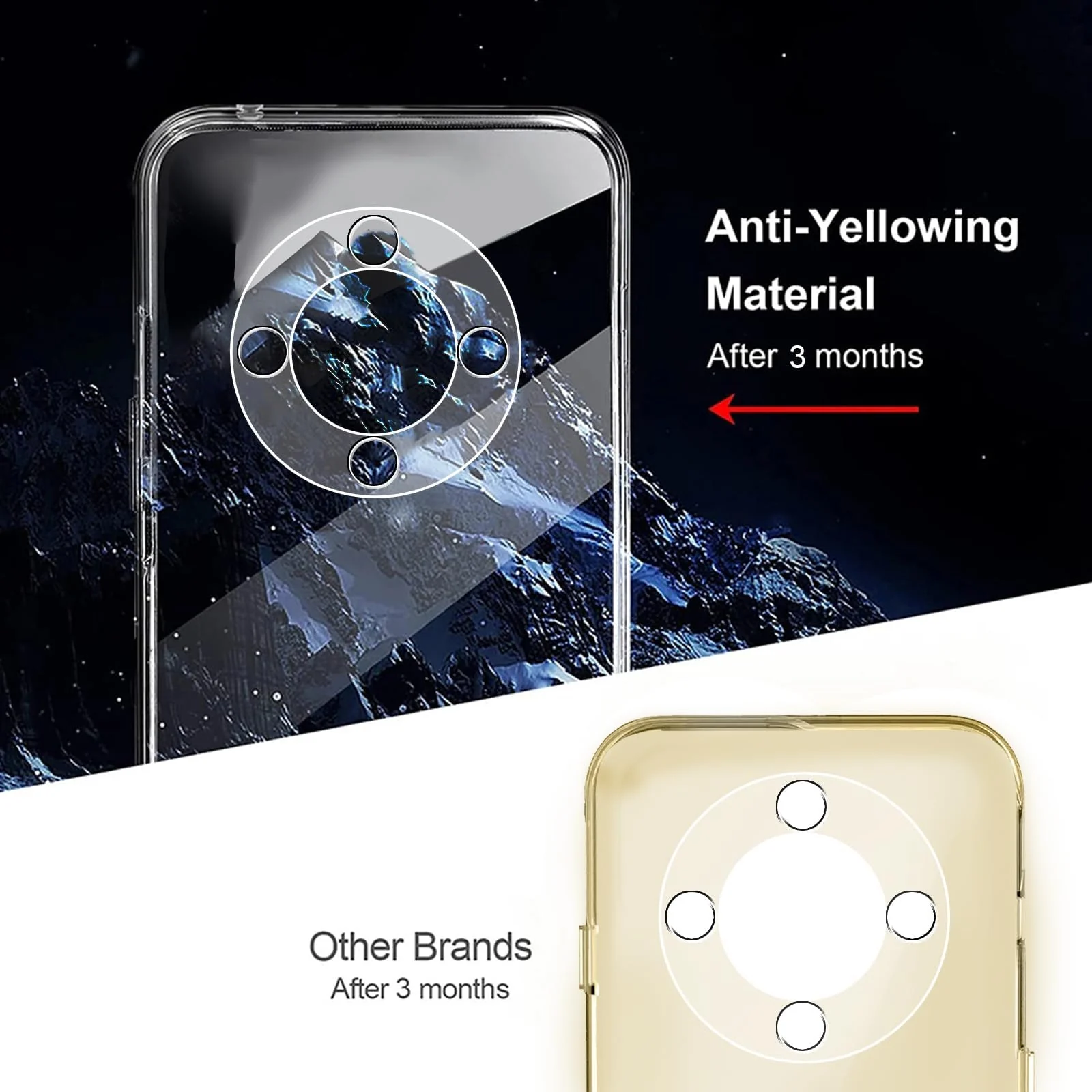 DL3 Mobilak Case Compatible with Honor X9b / Honor Magic 6 Lite 5G, Case Crystal Soft TPU Gel Case Flexible Silicone Anti-Scratch Camera Protection TPU Cover - Clear