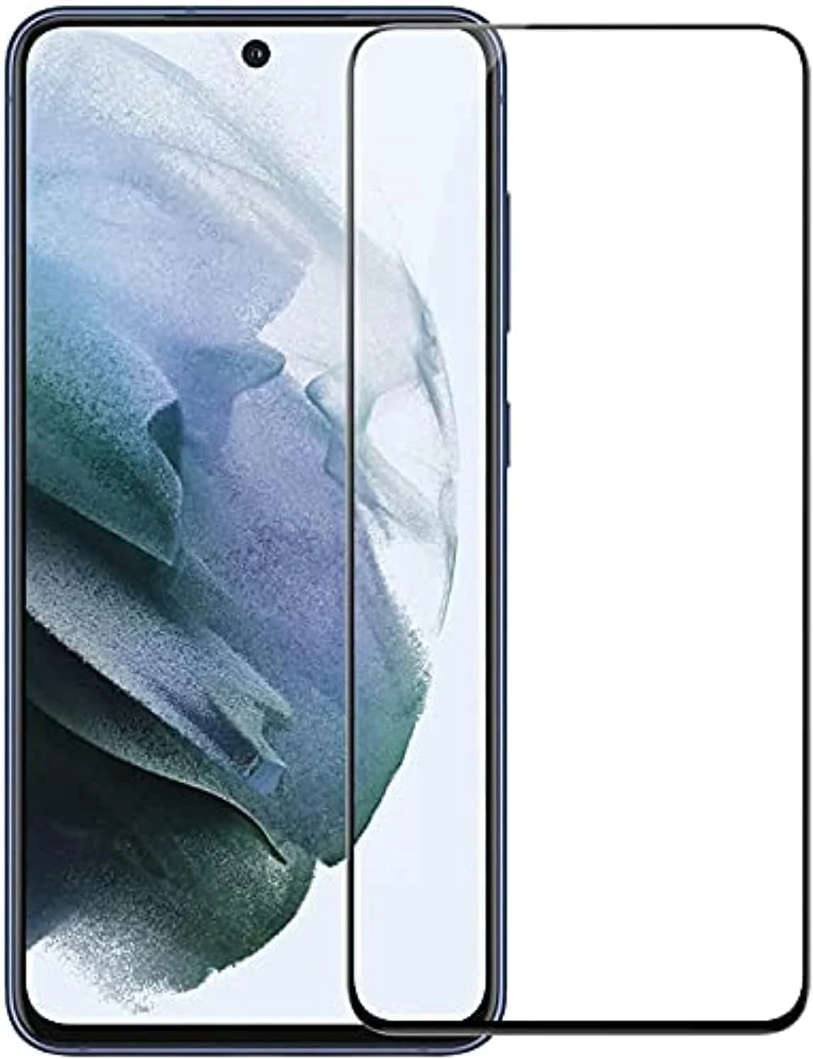DL3 Mobilak 5D Full Glass Screen Protector For Samsung S21 FE 5G Frame Protector - Black