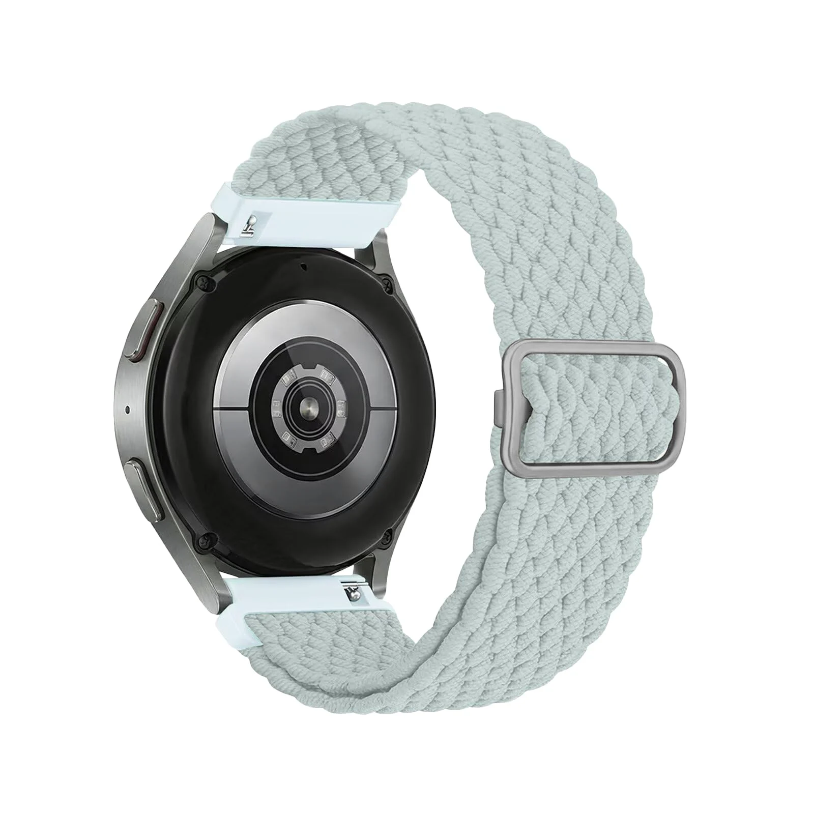 DL3 Mobilak 18mm Stretchy Nylon Solo Loop Strap For Watch GT6 41mm/GT5 Pro 42mm/GT5 41mm/GT4 41mm/Huawei Watch 5 42mm, Sport Breathable Braided Wristband for Garmin Venu 2S/Vivomove 3S - Light Green