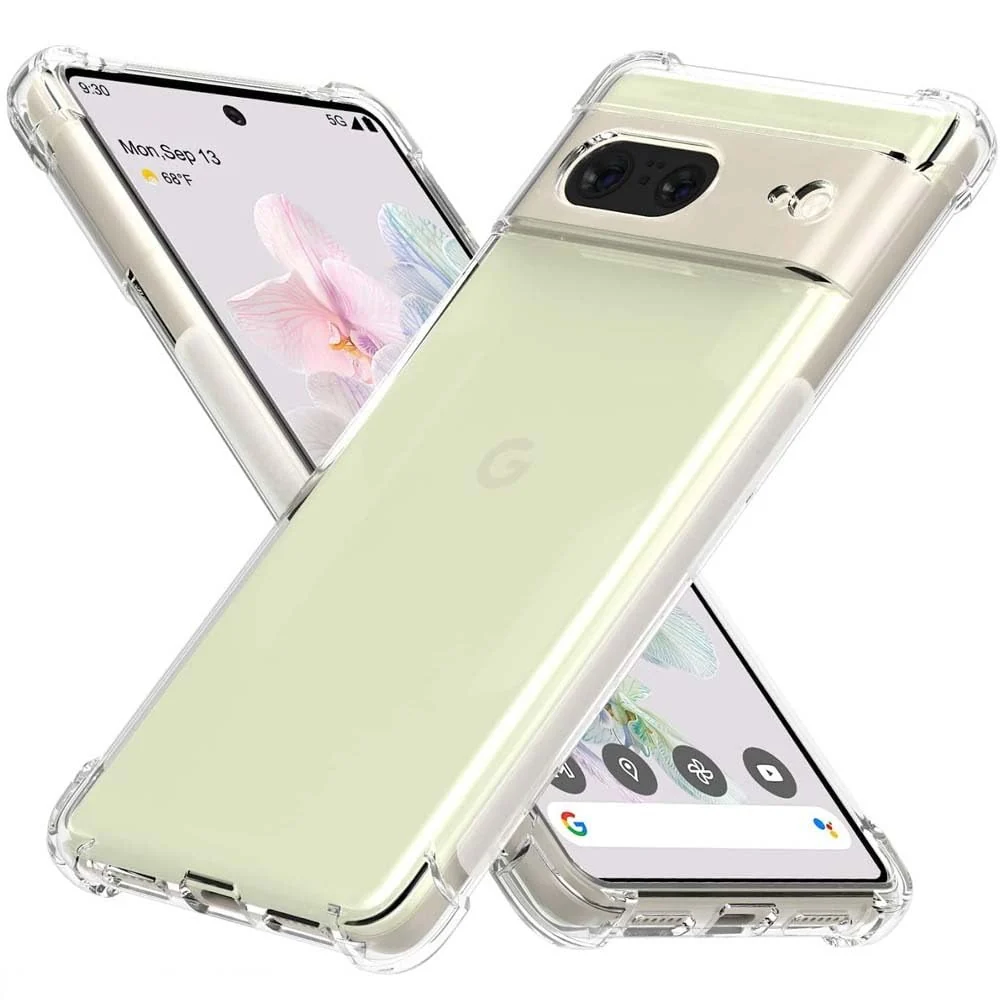 DL3 Mobilak Case Compatible with Google Pixel 7, Cover Silicone TPU Gorilla Anti-shock Protector Camera Shockproof Corners - Clear
