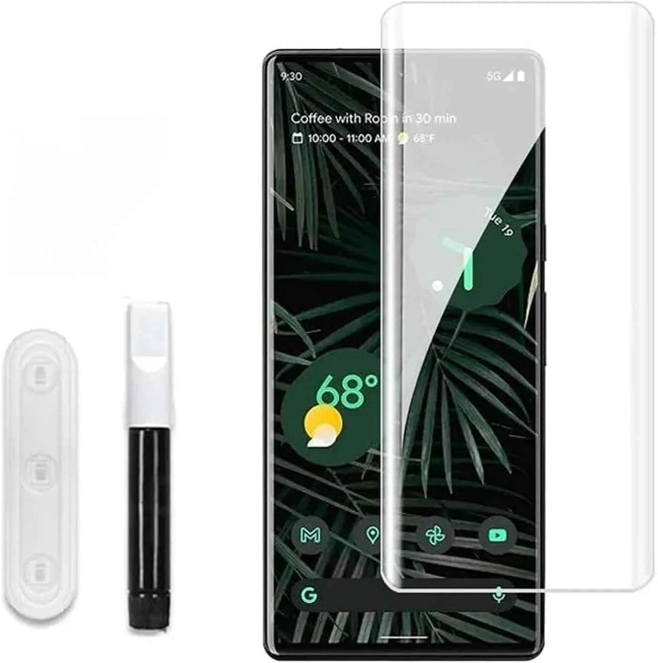 DL3 Mobilak Full Glass Screen Protector For Google Pixel 6 Pro/Pixel 7 Pro UV Tempered Glass Full Glue Cover Screen Protector For Google Pixel 6 Pro/Pixel 7 Pro Fingerprint Unlock Screen Glass Film - Clear