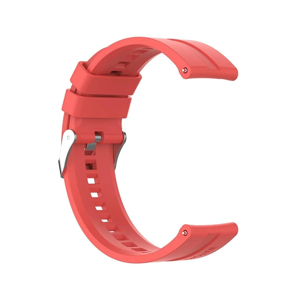 DL3 Mobilak Strap Silicone Band 22MM For Samsung galaxy watch 3 45mm /watch 46mm/Gear S3/Huawei watch GT3 46MM/GT2E/GT 46mm/GT2 Pro/GT2 46MM/honor Magic Watch2 46mm/Amazfit GTR4/GTR3/2/2e - Red