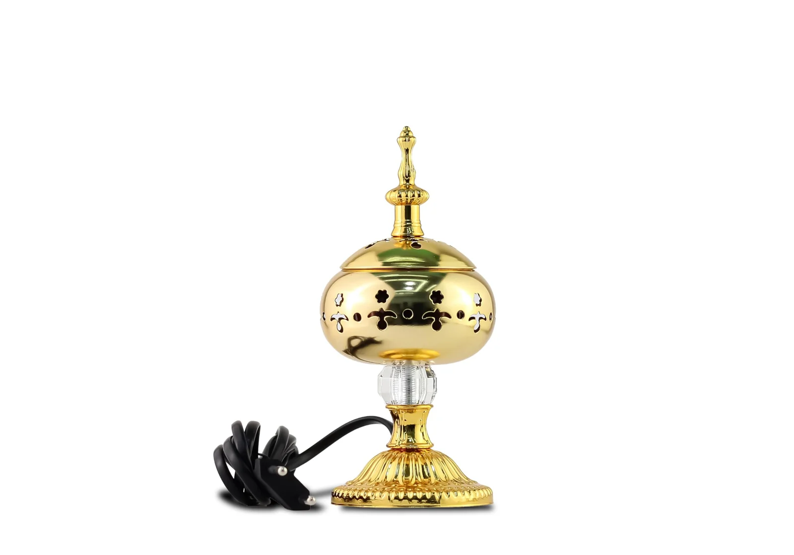 Mobigon Arabian Electric Incense Burners metal Vintage Arabic Burner, Middle Eastern Incense Holder- Electric Incense Burner Bakhoor Suitable For Arabian Oud, Home, Hotel Decor - K. Gold