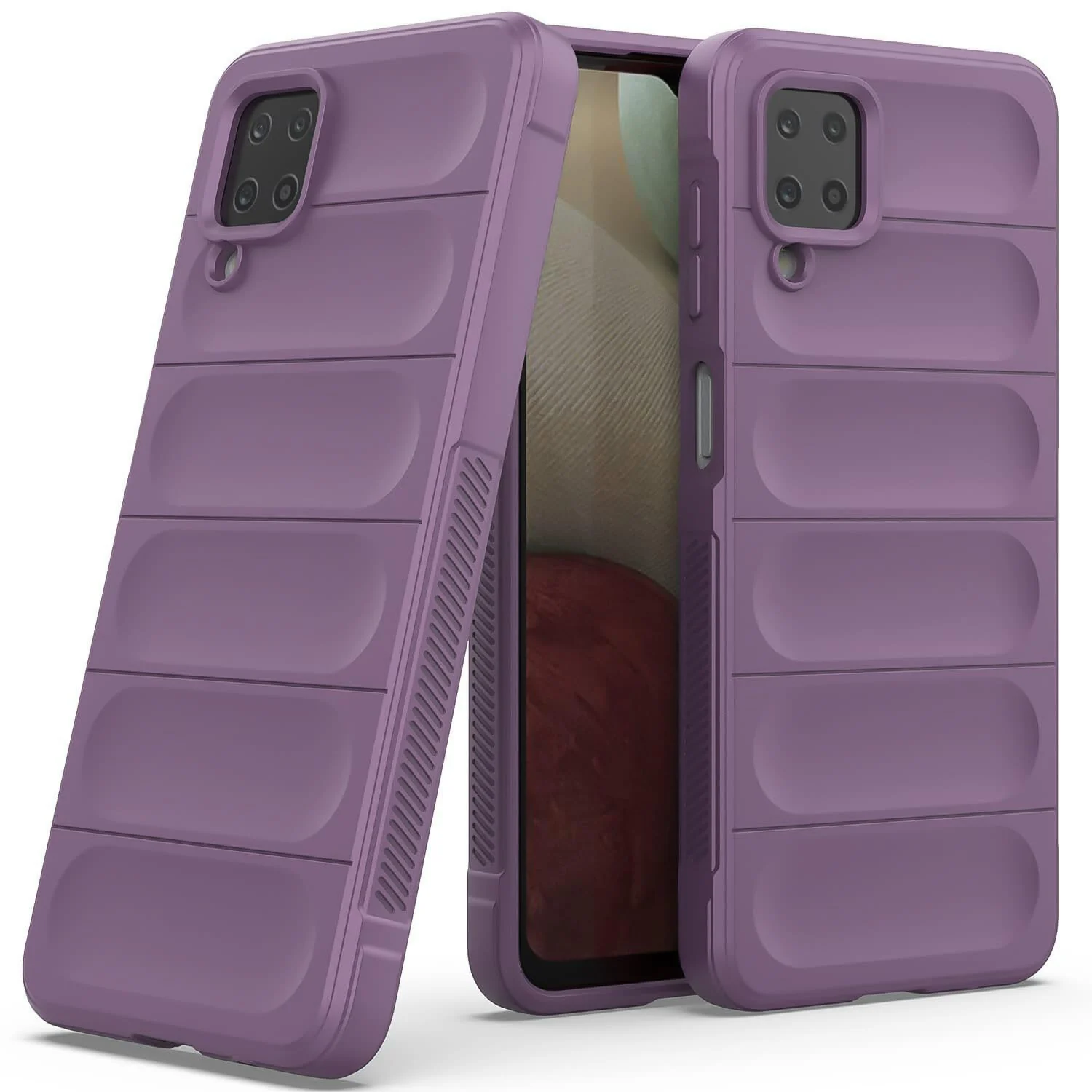 DL3 Mobilak Flexible Silicone and TPU Protective Case with Camera Protection for Samsung Galaxy A12 / M12 - Purple