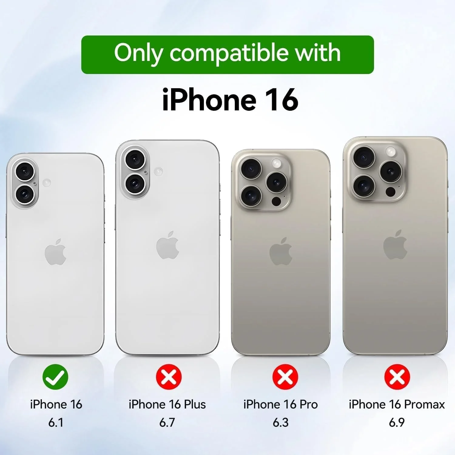 DL3 MOBILAK for iPhone 16 6.1-Inch Case Clear [Compatible with MagSafe] Slim Magnetic Clear Bumper Case