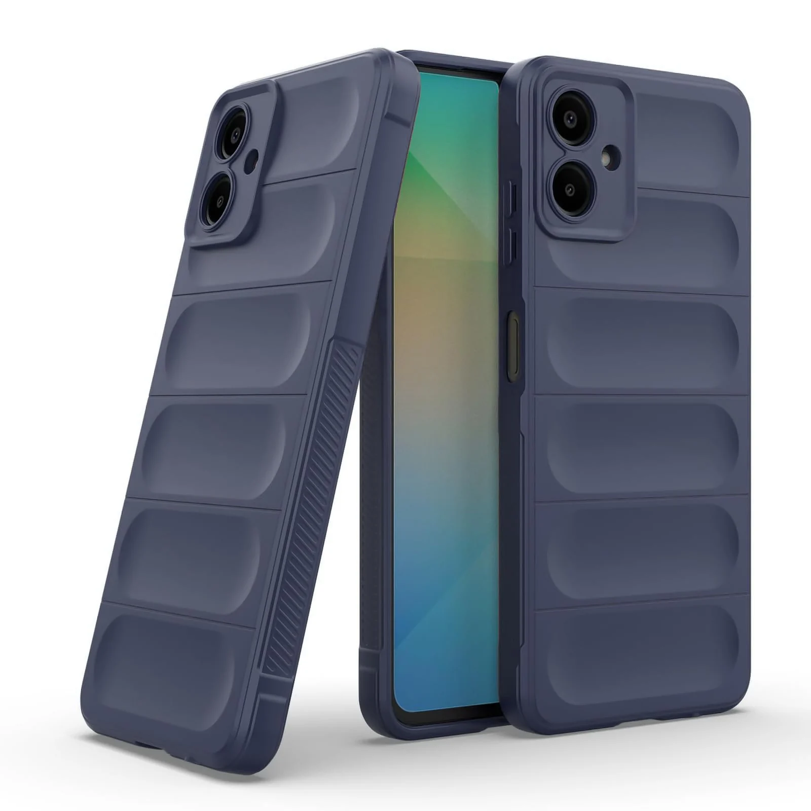 DL3 Mobilak Flexible Silicone and TPU Protective Case with Camera Protection for Samsung Galaxy A06 - Blue