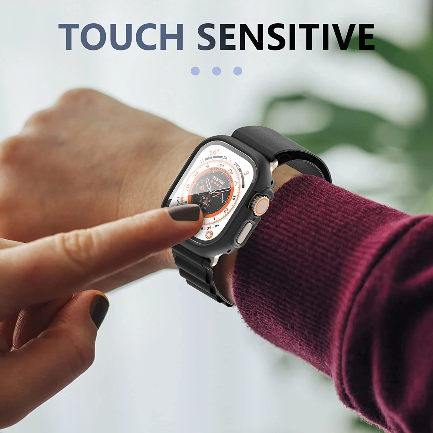 DL3 Mobilak (Tempered Glass Screen) Protector ForApple Watch Series 8 Ultra 49mm Soft Edge Protective Film [Anti-Scratch] [Bubble Free] [Ultra Shatterproof] [High Sensitive] (Tempered Glass) - Black
