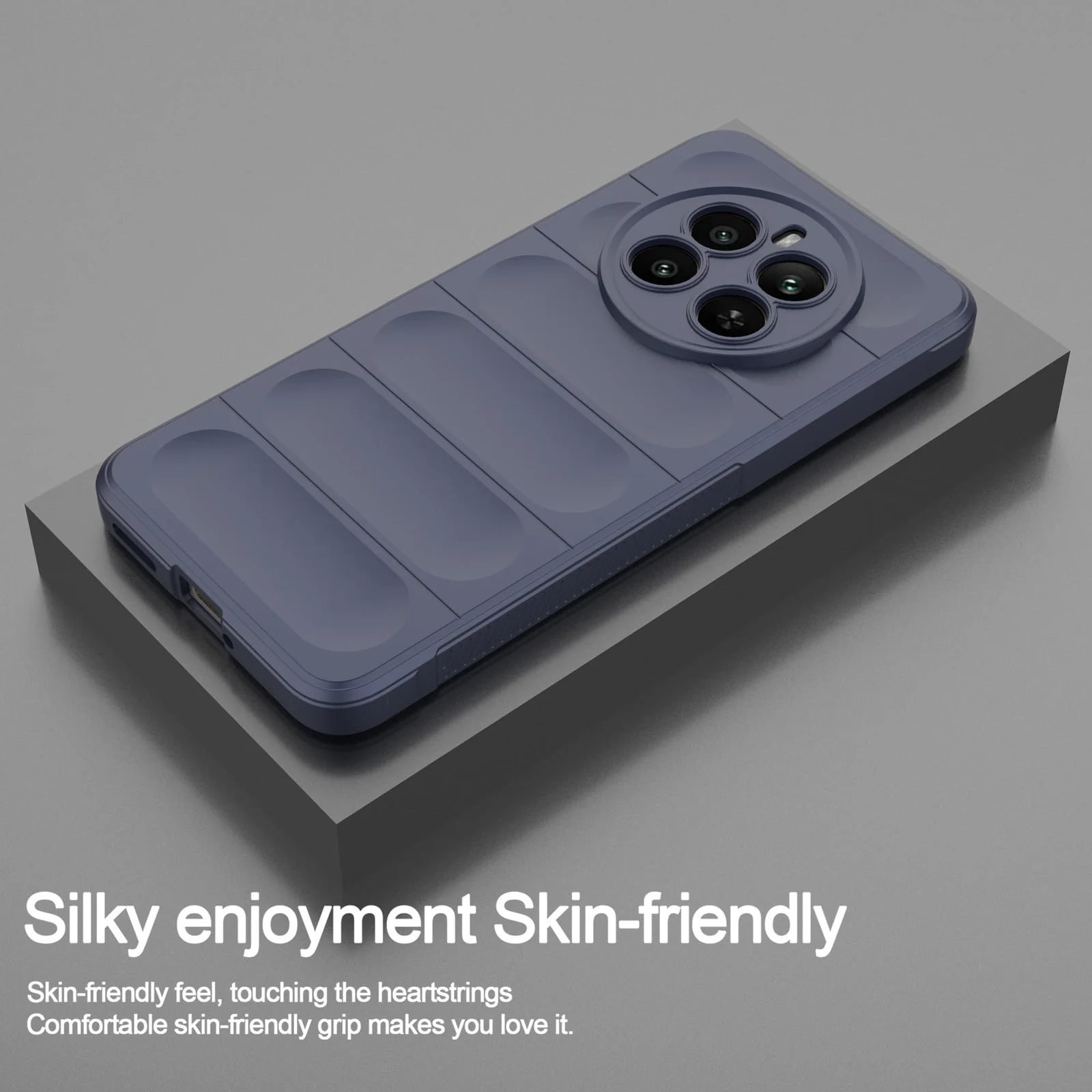 DL3 Mobilak Silicone Case for realme 12 Pro/realme 12 Pro Plus Heavy Duty Protective [Slim Fit] Shockproof Soft Flexible Protective Design Shock- TPU Cover With Camera Protection - Blue