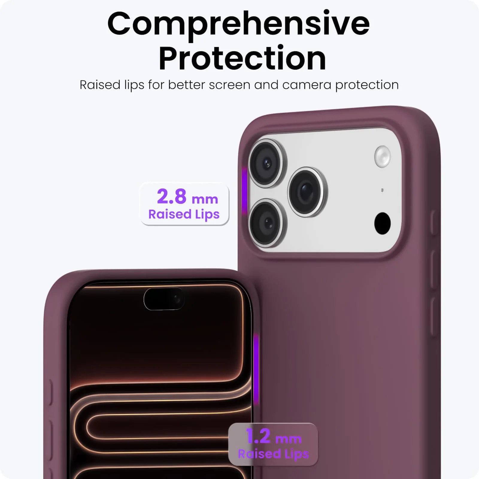 DL3 Mobilak Liquid Silicone Protective Case with Soft Microfiber Lining for iPhone 17 Pro Max 6.9-Inch - Cashmere
